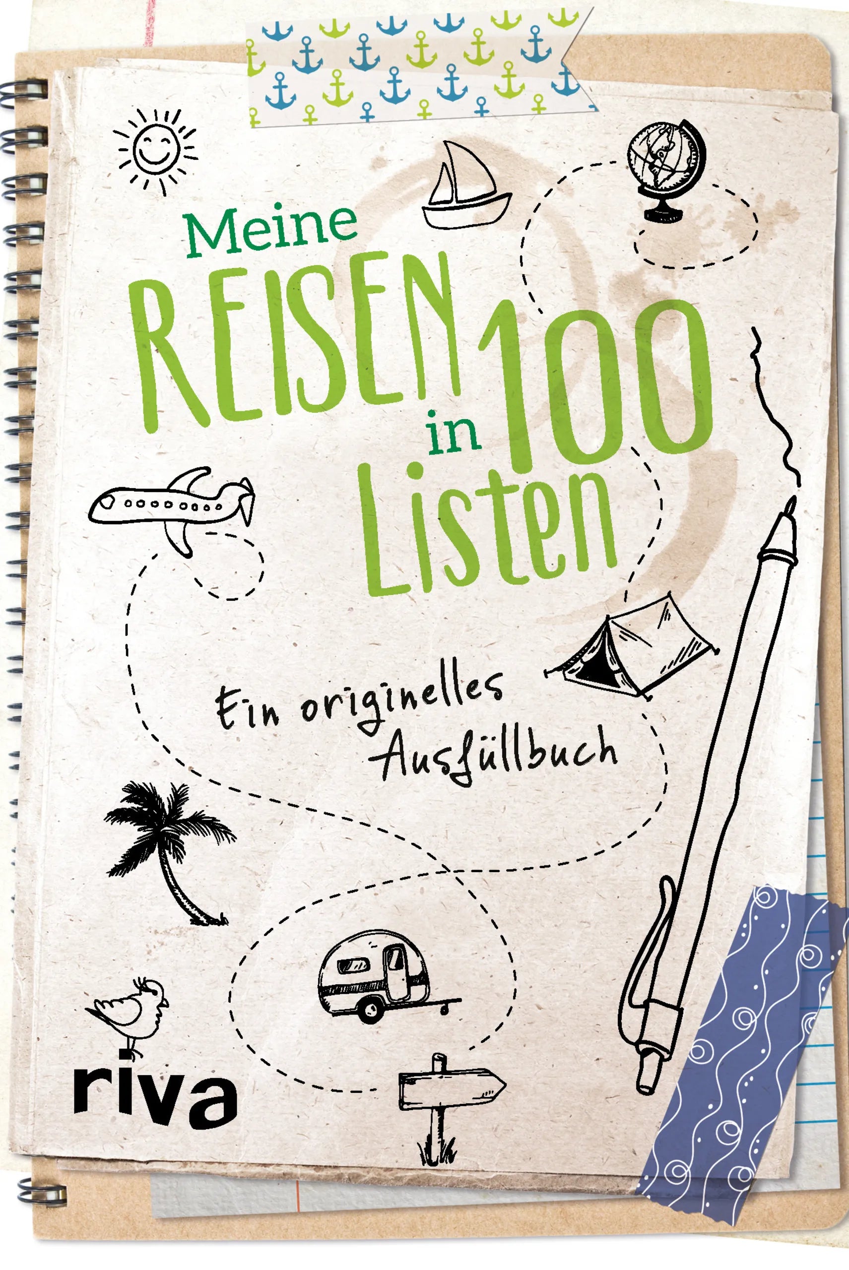 Buchcover von 'Meine Reisen in 100 Listen' - Gebundene Ausgabe von riva Verlag
