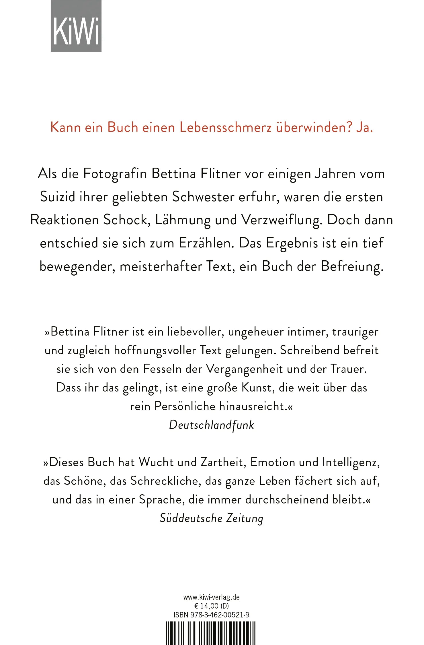 Buchrückseite von 'Meine Schwester' mit Klappentext - Taschenbuch