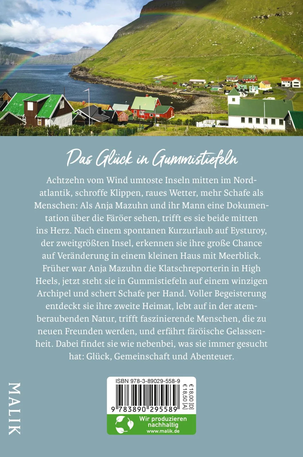 Buchrückseite von 'Meine wilden Inseln' mit Klappentext - Paperback