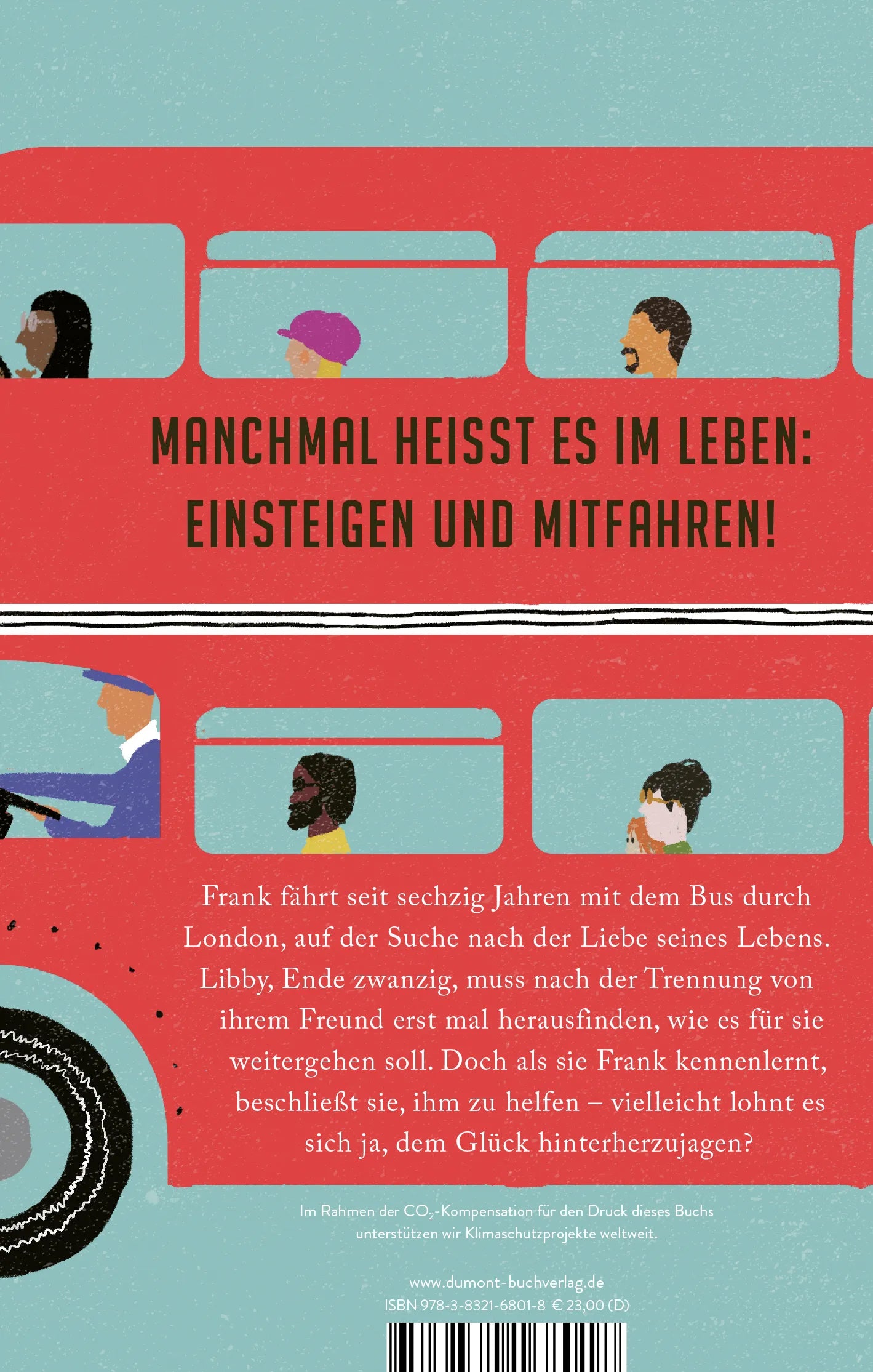 Buchrückseite von 'Menschen, die wir noch nicht kennen' mit Klappentext - Gebundene Ausgabe