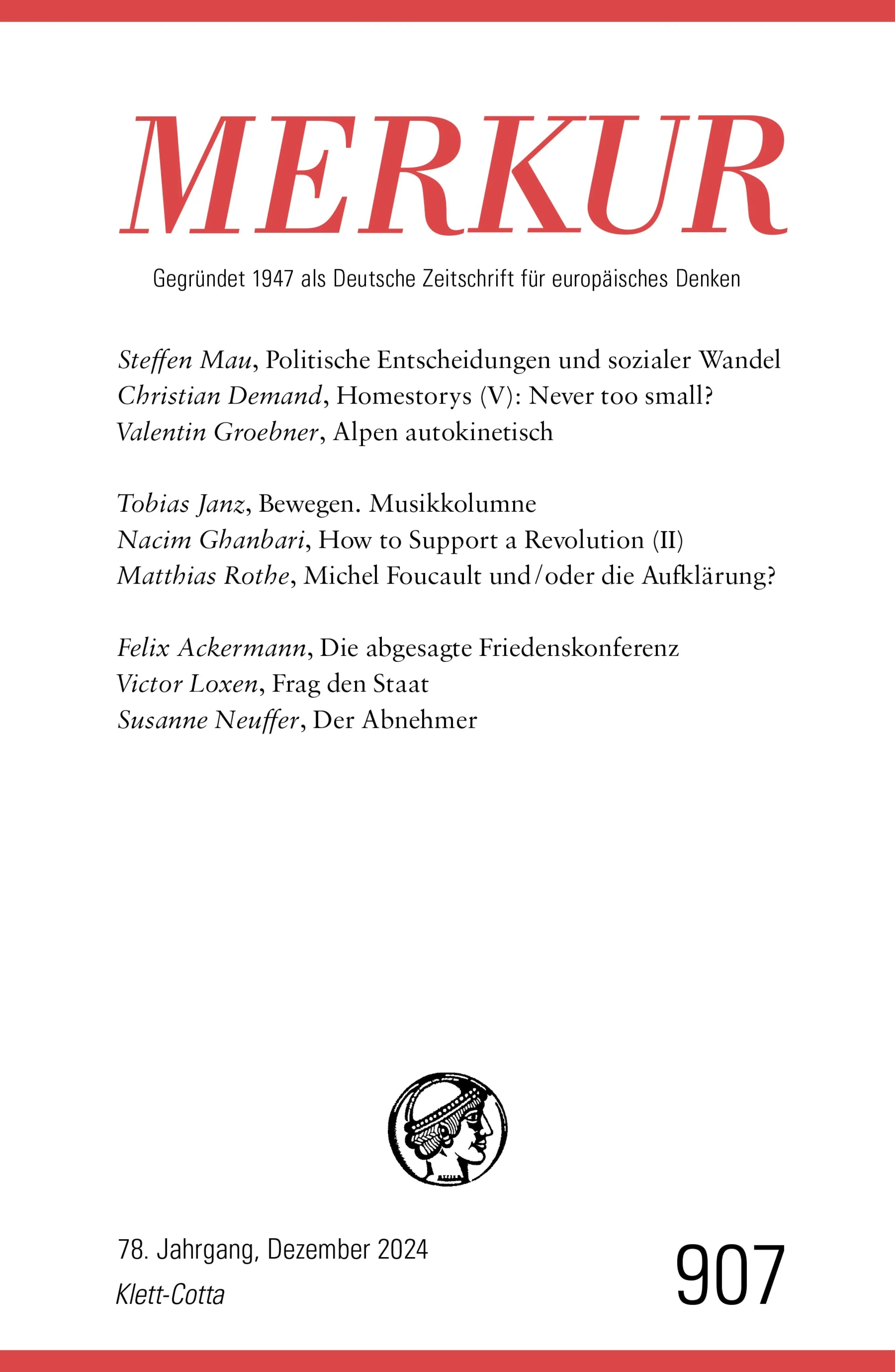 Cover: MERKUR 12/2024, Jg.78 (E-Book)