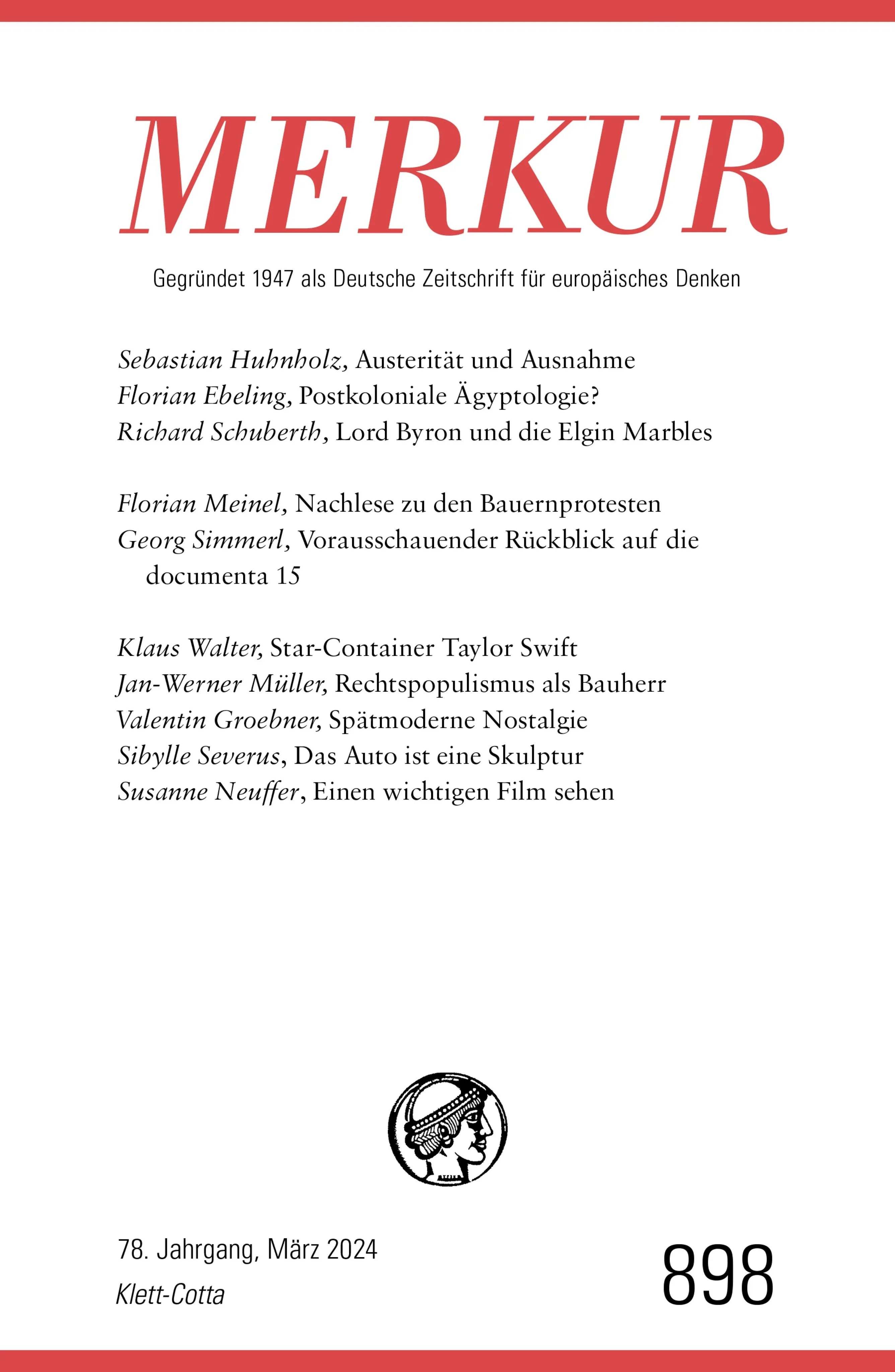 Cover: MERKUR 3/2024, Jg.78 (E-Book)