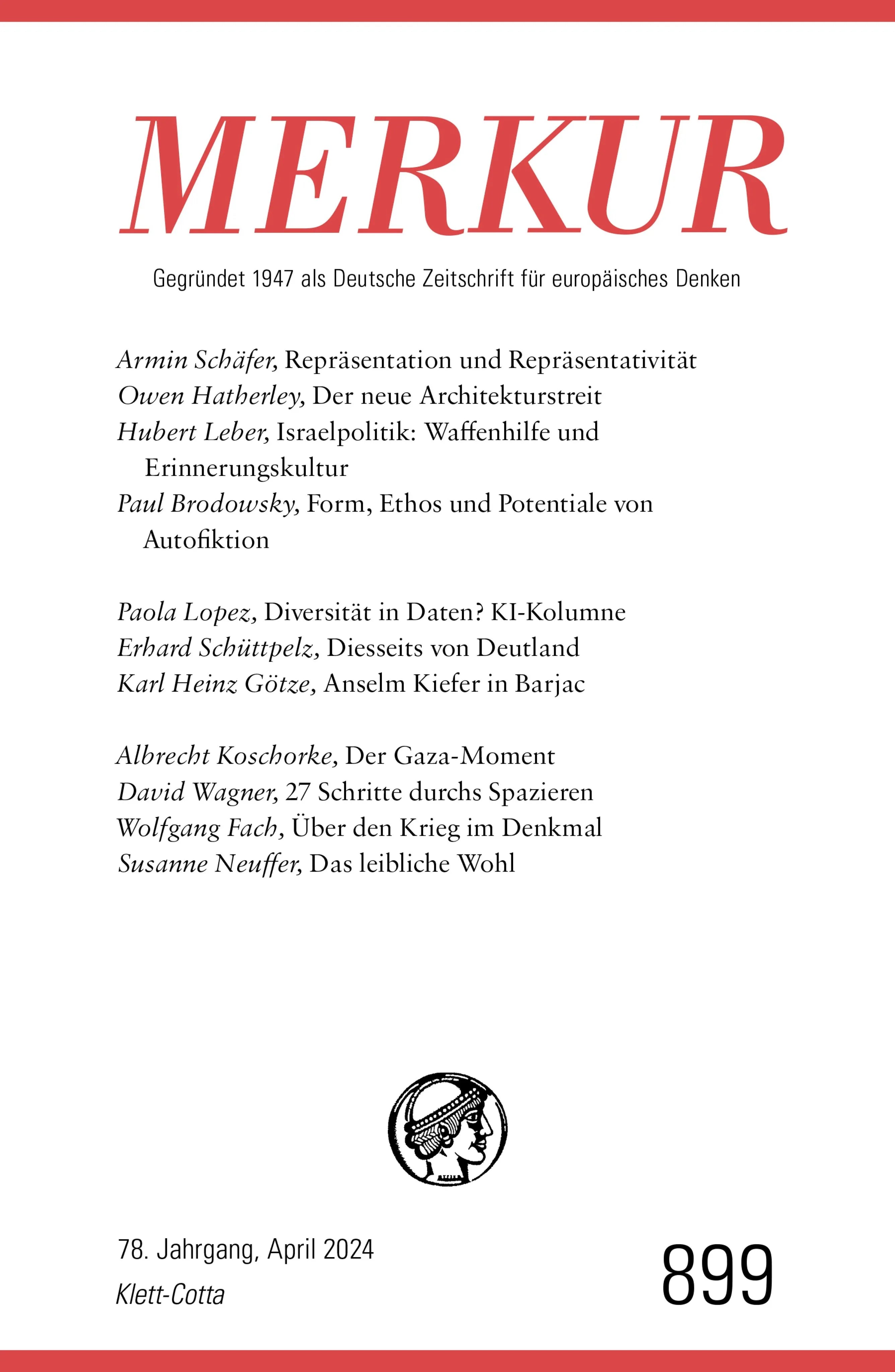 Cover: MERKUR 4/2024, Jg.78 (E-Book)