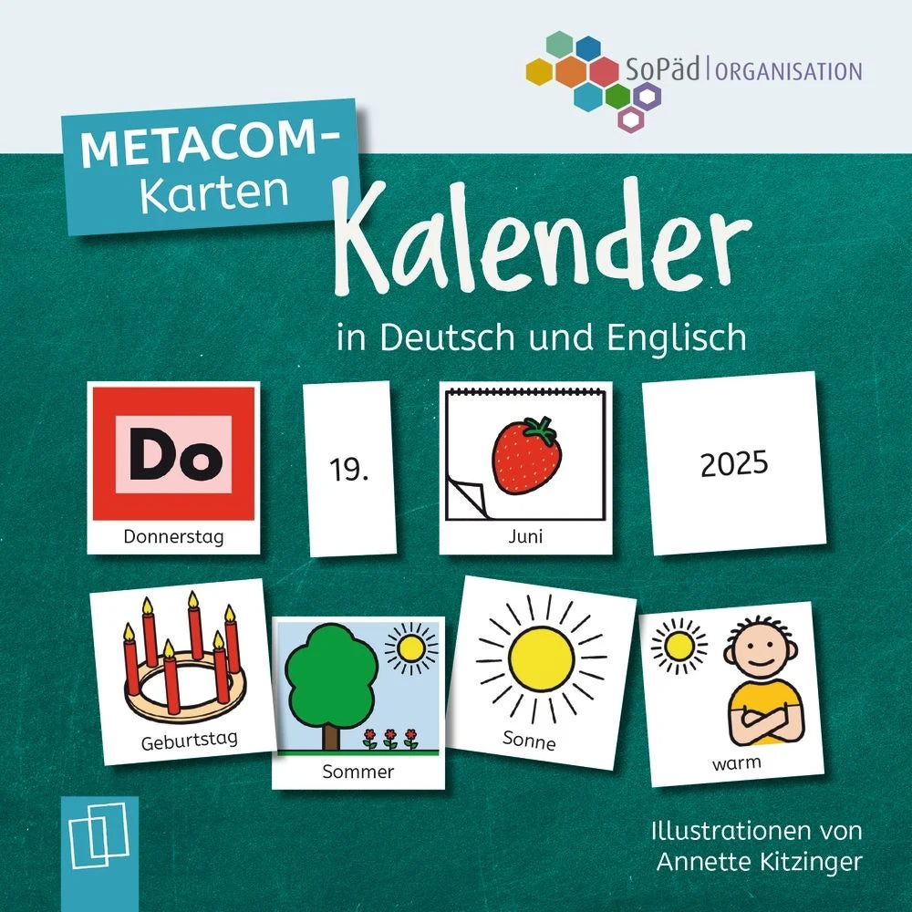 Taschenkalender: METACOM-Karten: Kalender in Deutsch und Englisch