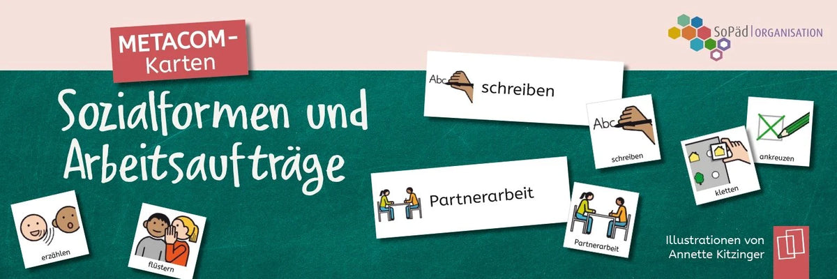 Lernspiel: METACOM-Karten: Sozialformen und Arbeitsaufträge