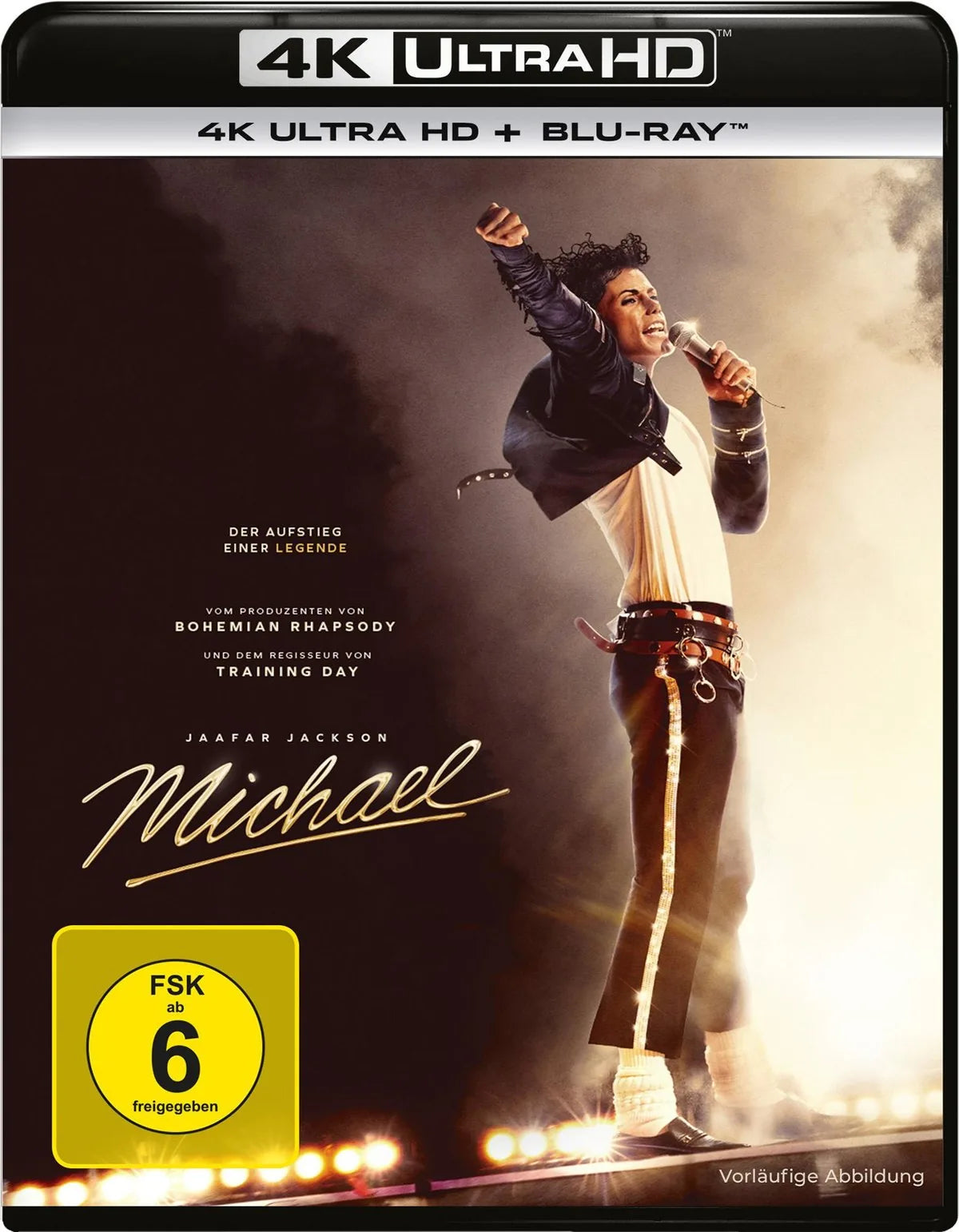 4K UHD Blu-ray-Cover: Michael. Regie: Antoine Fuqua. Vorläufiges Cover - Platzhalterbild