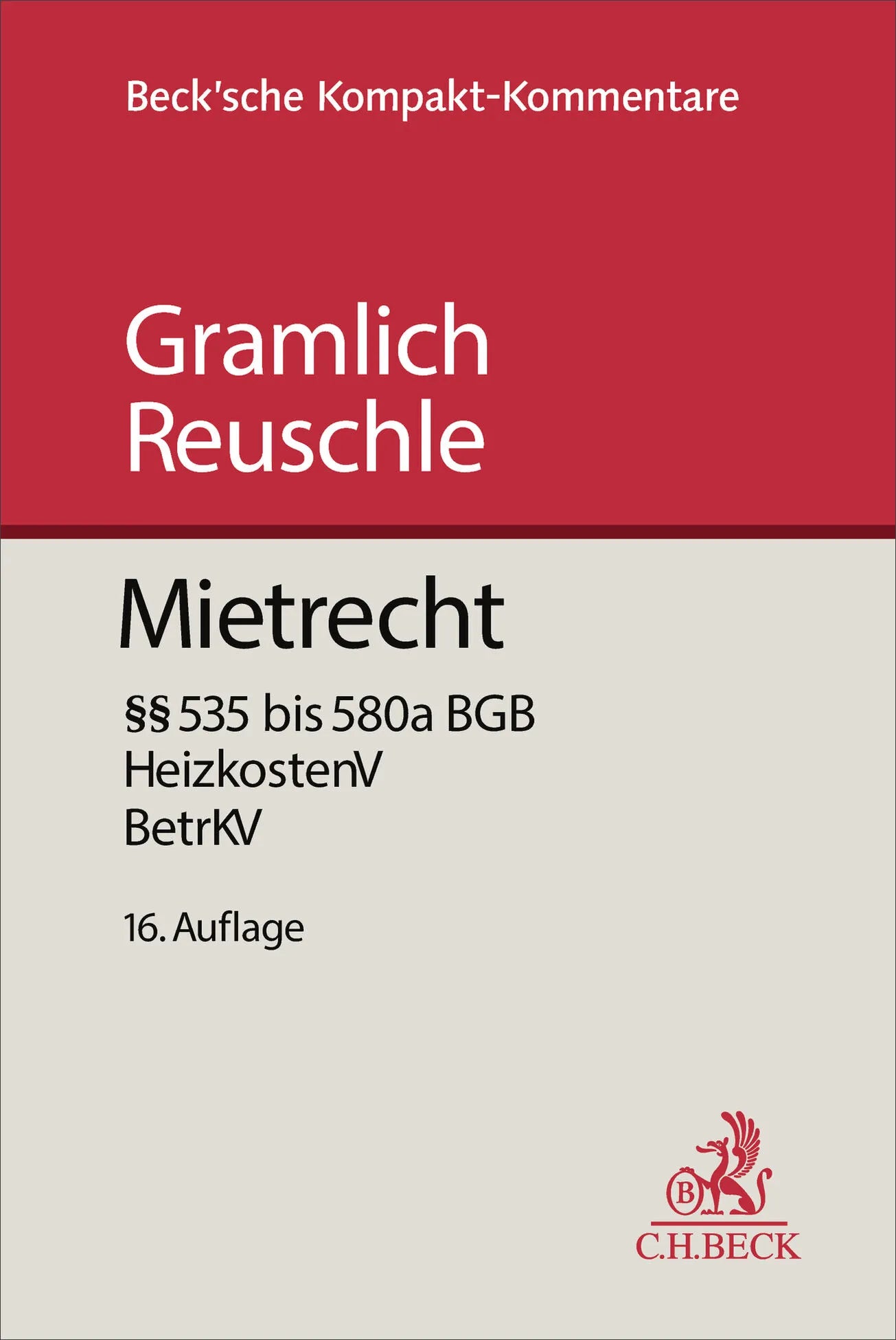 Buchcover von 'Mietrecht' - Gebundene Ausgabe von Bernhard Gramlich