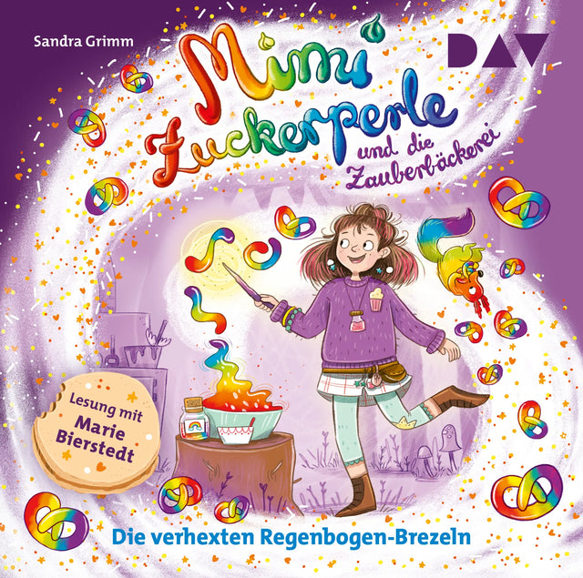 Buchcover von 'Mimi Zuckerperle und die Zauberbäckerei – Teil 3: Die verhexten Regenbogen-Brezeln' - Hörbuch (CD) von Sandra Grimm
