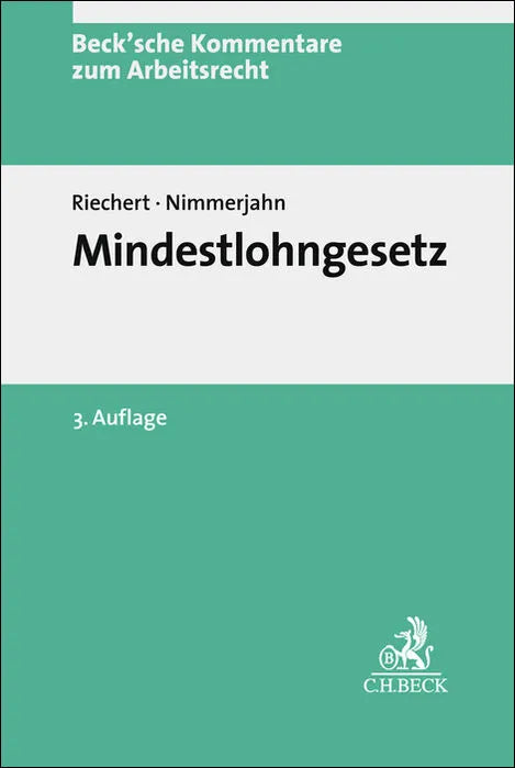 Buchcover von 'Mindestlohngesetz. MiLoG' - Gebundene Ausgabe von Christian Riechert