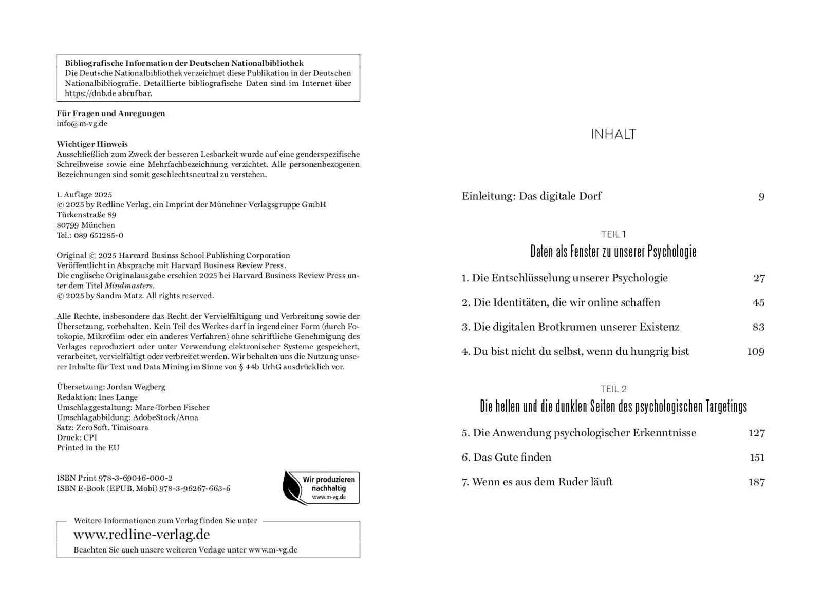 Innenansicht von 'Mindmasters – Die Macht der Daten' - Gebundene Ausgabe