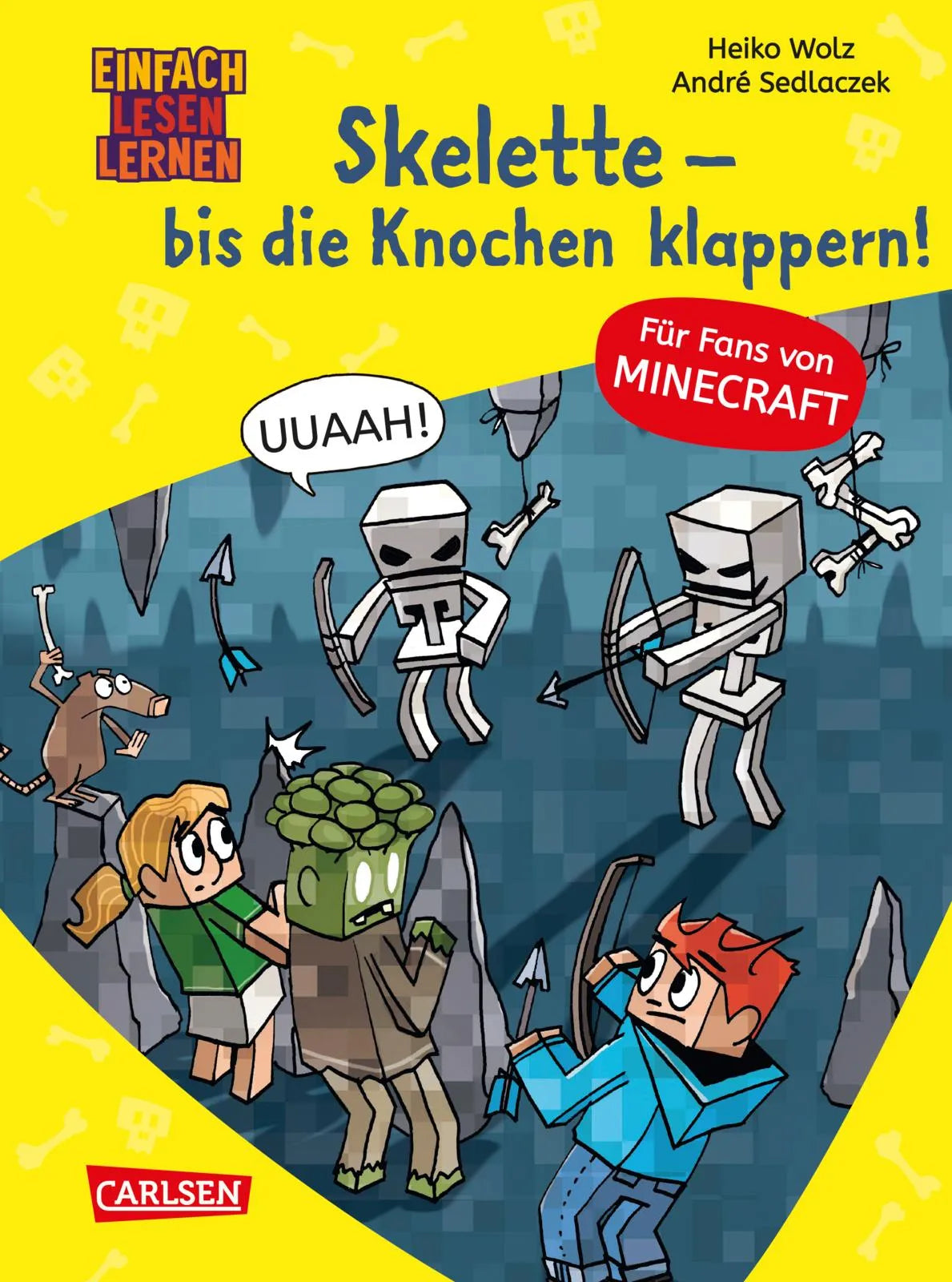 Buchcover von 'Minecraft 7: Skelette – bis die Knochen klappern!' - Gebundene Ausgabe von Heiko Wolz
