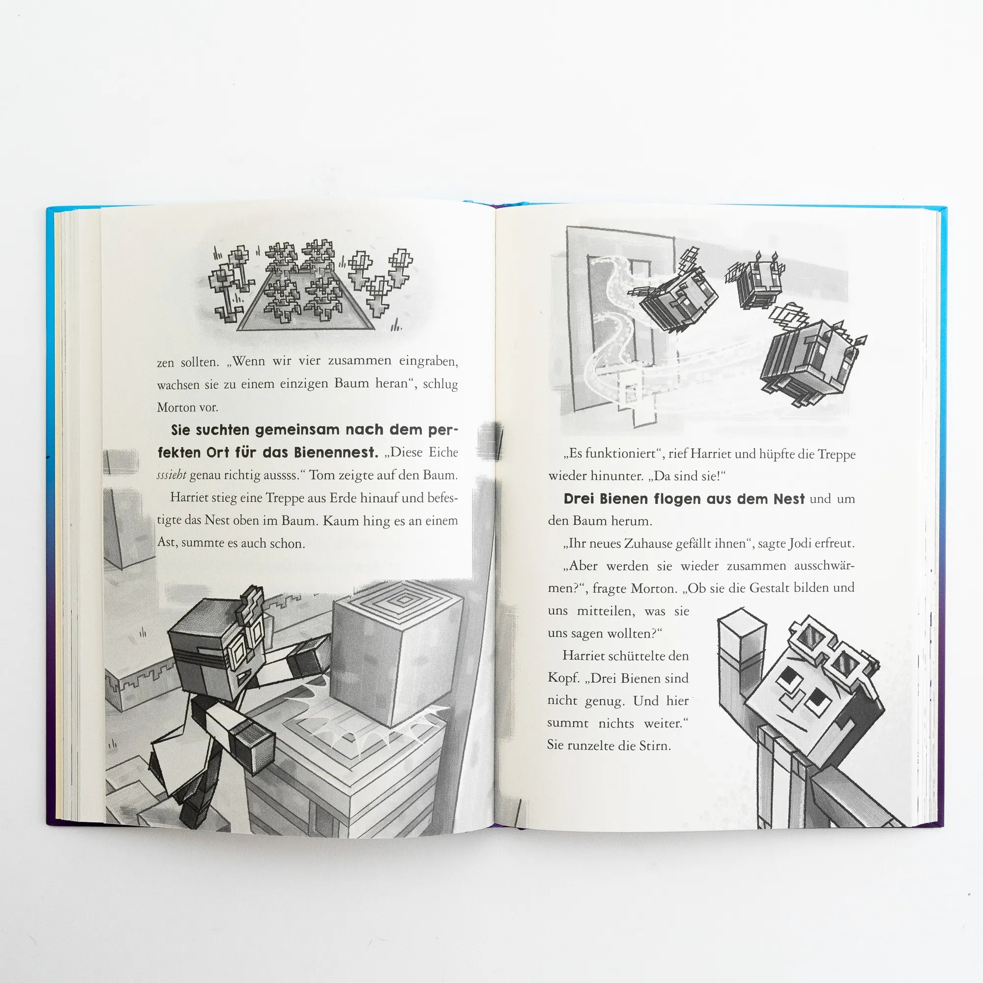 Detailansicht: Minecraft Erste Leseabenteuer – Schwarm drüber (Hardcover)