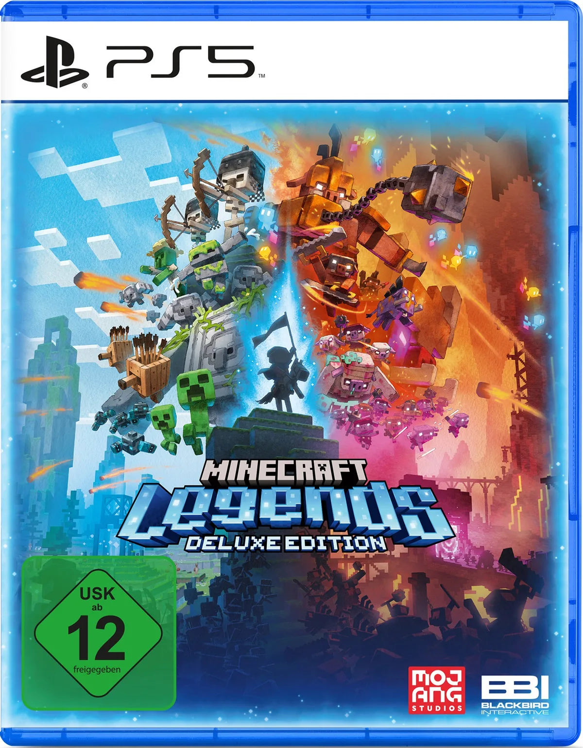 Cover: Minecraft Legends (Deluxe Edition) für Playstation 5. Publisher: Flashpoint Germany GmbH