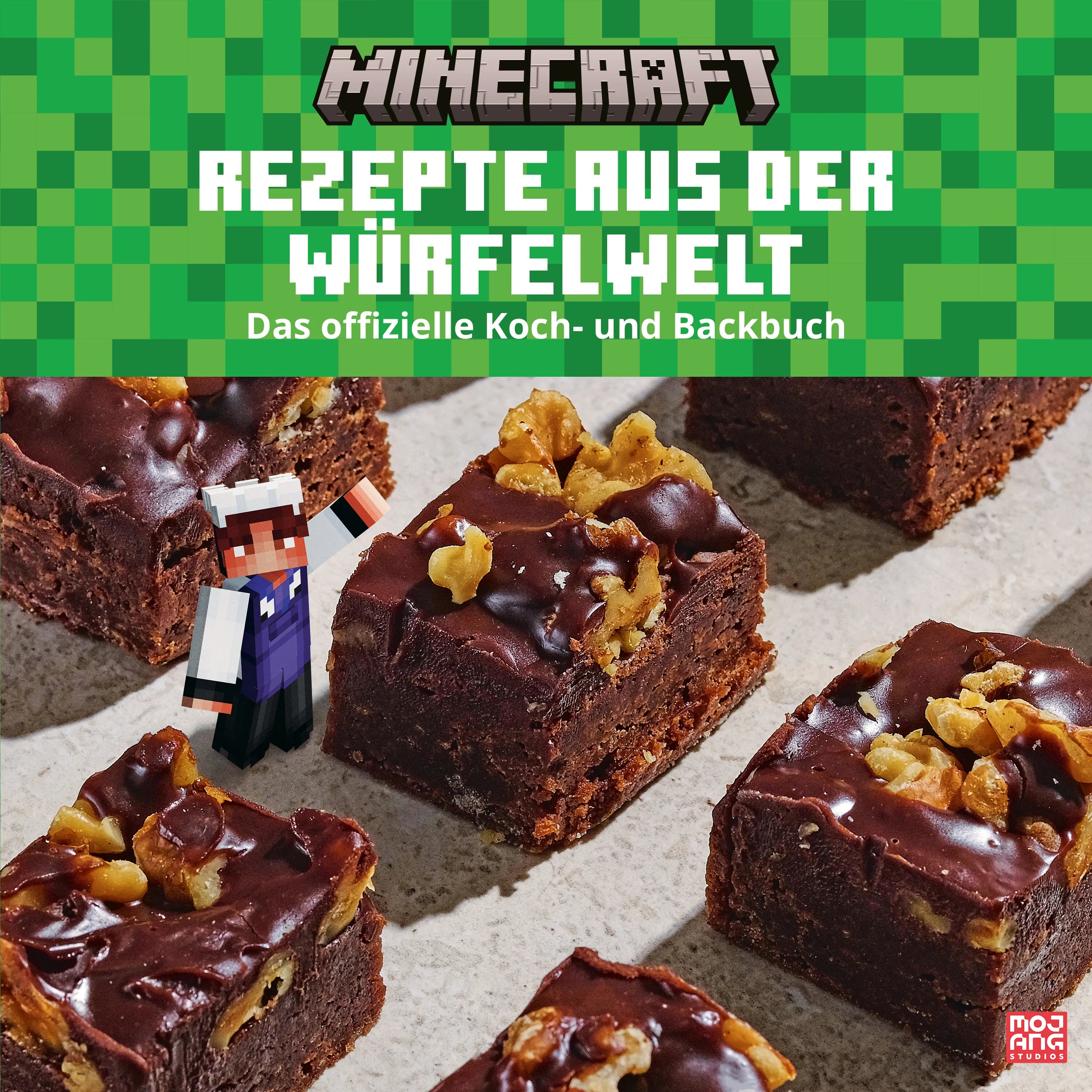 Buchcover von 'Minecraft. Rezepte aus der Würfelwelt. Das offizielle Koch- und Backbuch' - Gebundene Ausgabe von
