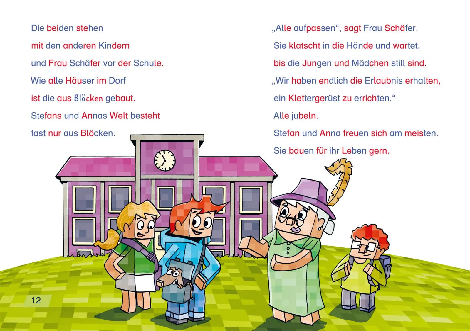 Abbildung von 'Minecraft Silben-Geschichte: Abenteuer – bis die Schule wackelt!'