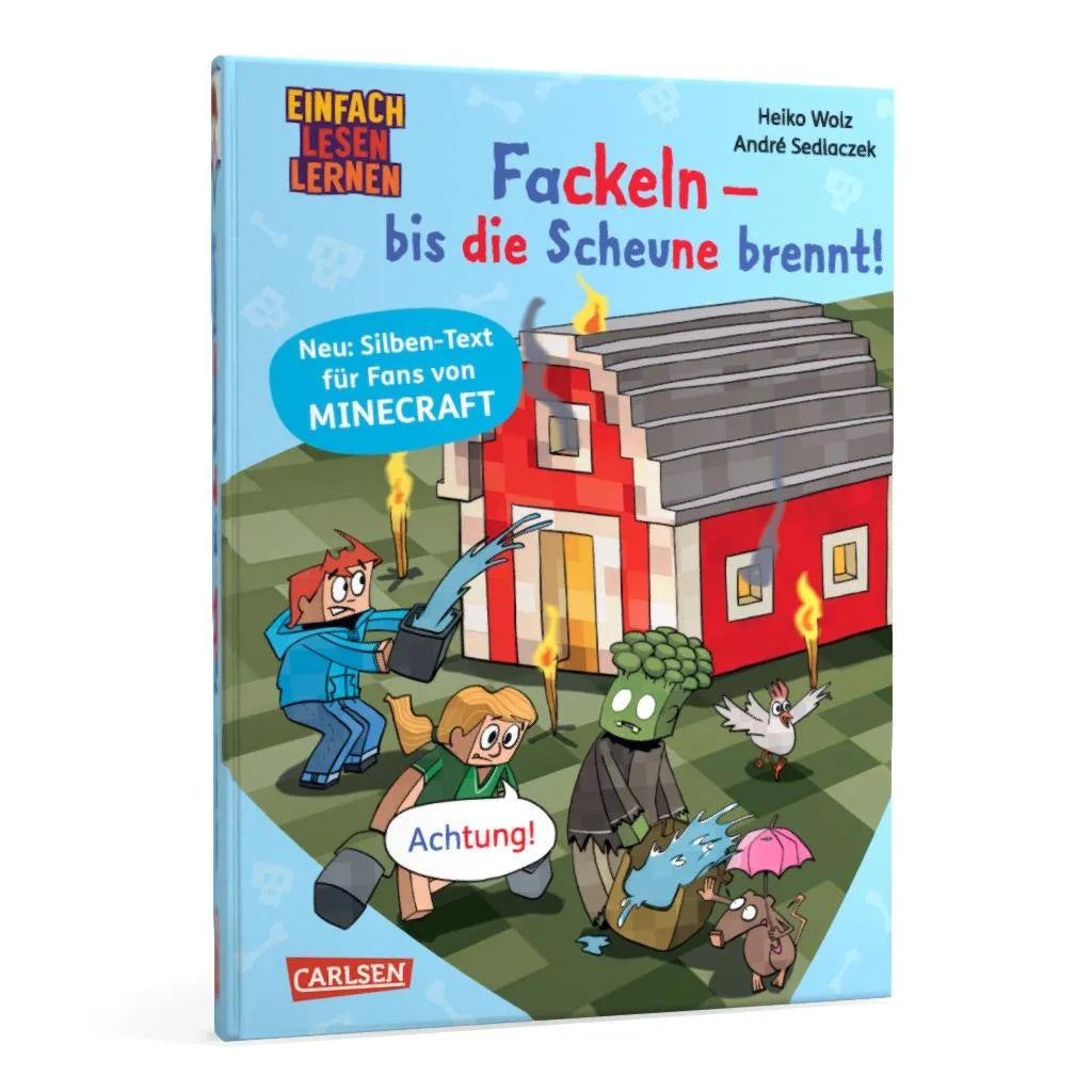 Detailansicht: Minecraft Silben-Geschichten: Fackeln – bis die Scheune brennt! (Hardcover)