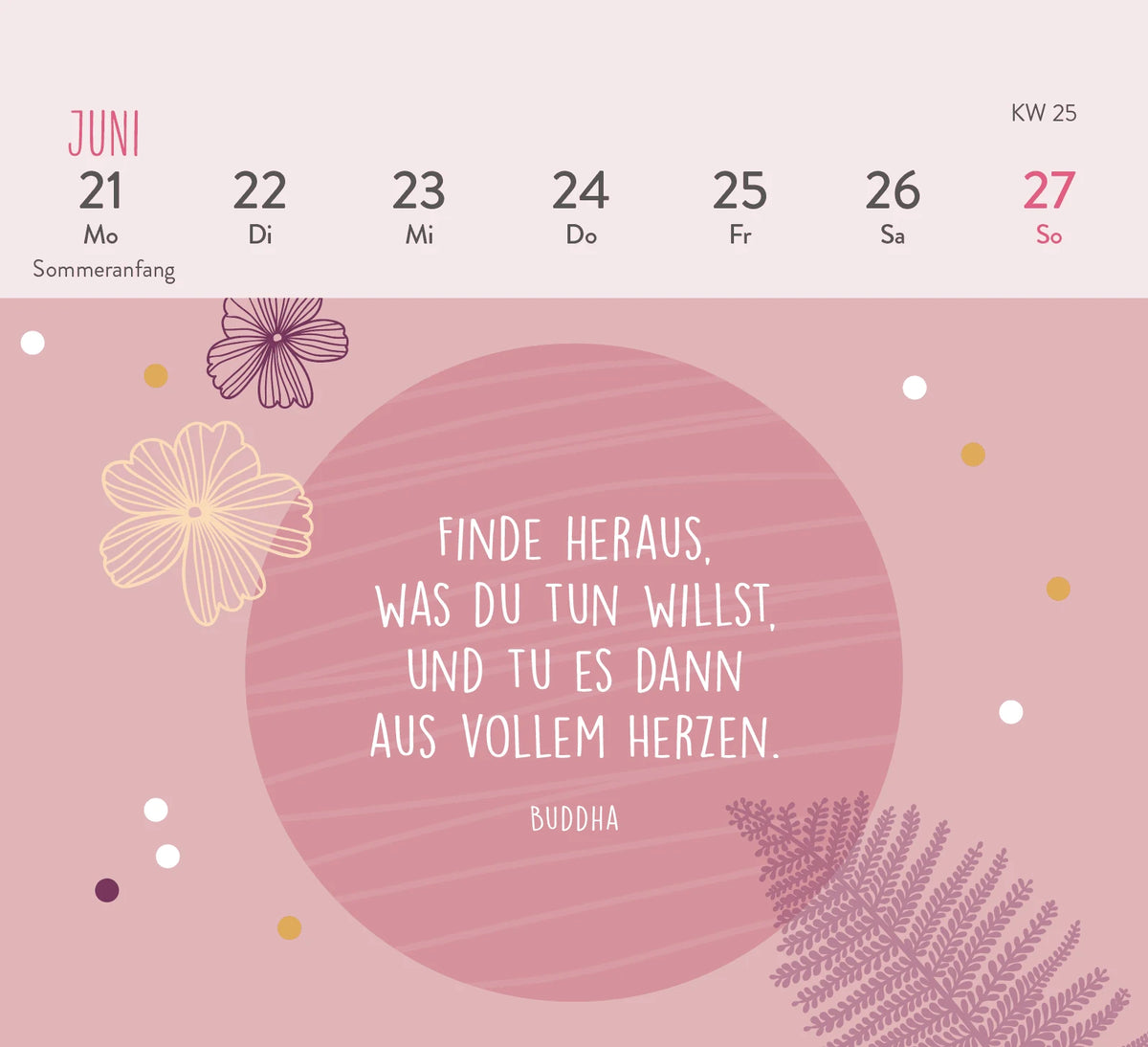 Mini-Wochenkalender 2027: Einatmen. Ausatmen. Sein. – Ansicht