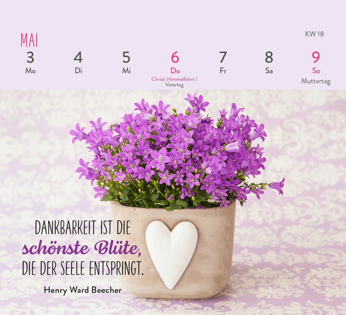Mini-Wochenkalender 2027: Herzenswünsche für dich – Ansicht