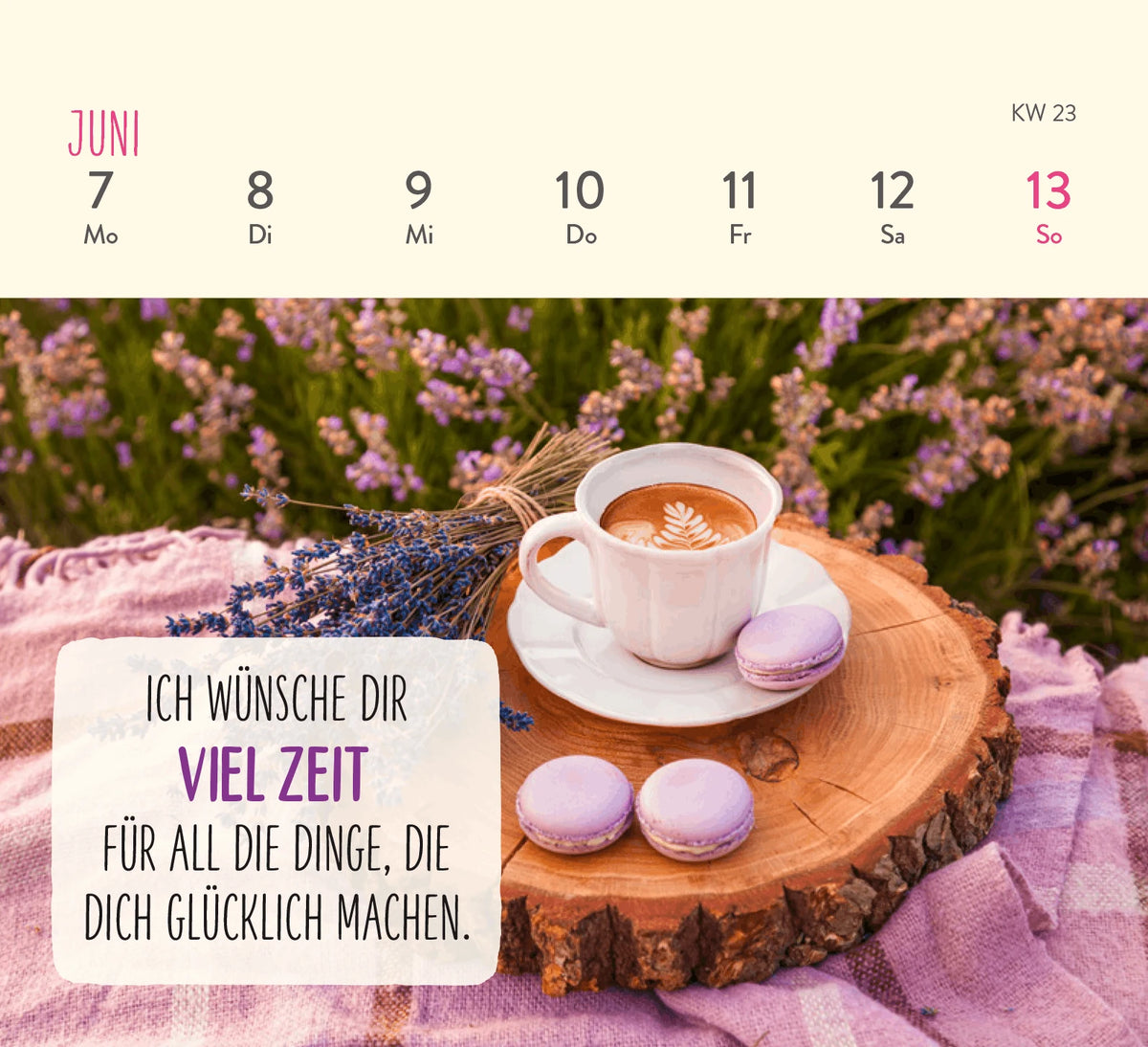 Mini-Wochenkalender 2027: Herzenswünsche für dich – Ansicht
