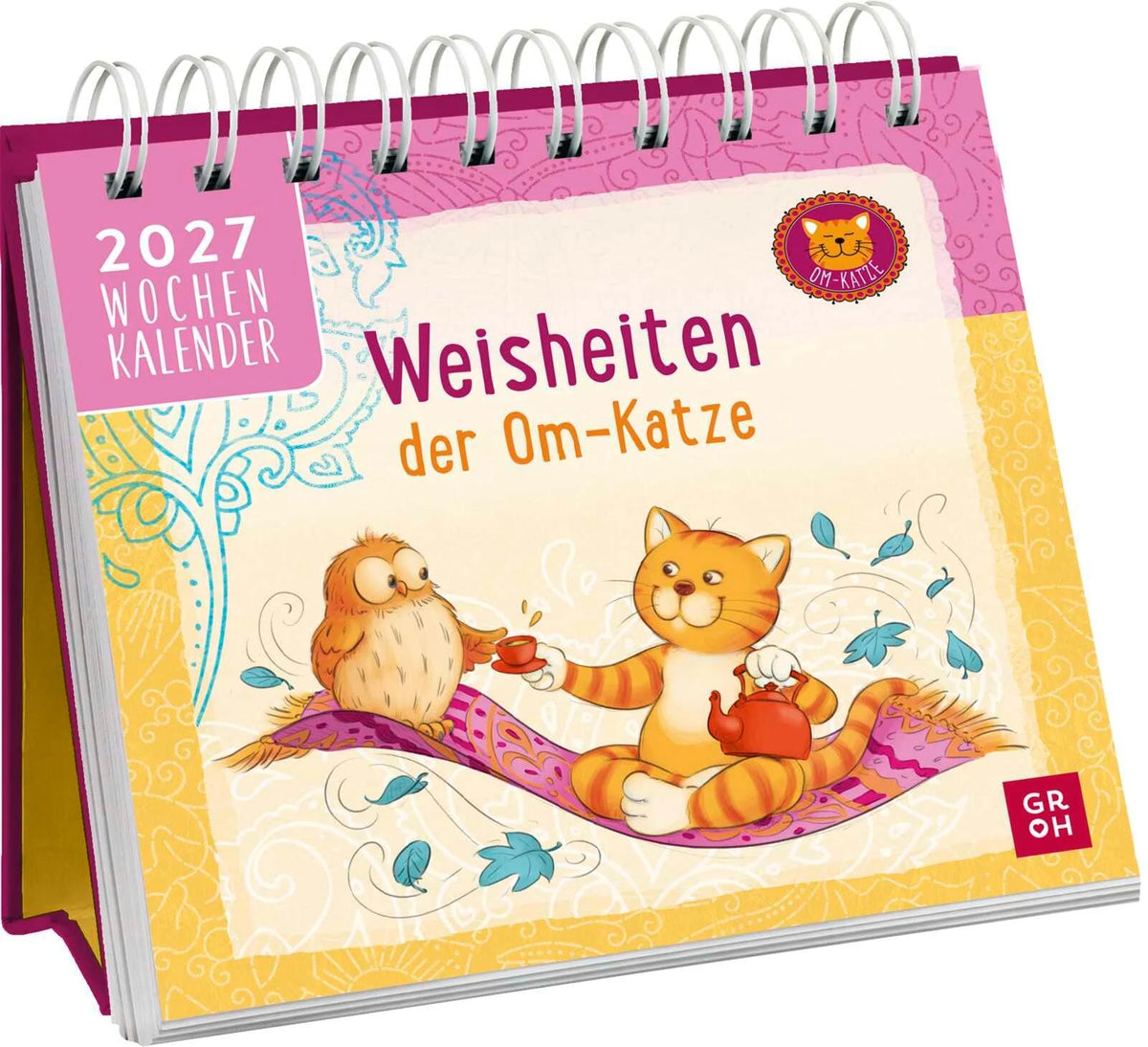 Taschenkalender: Mini-Wochenkalender 2027: Weisheiten der Om-Katze