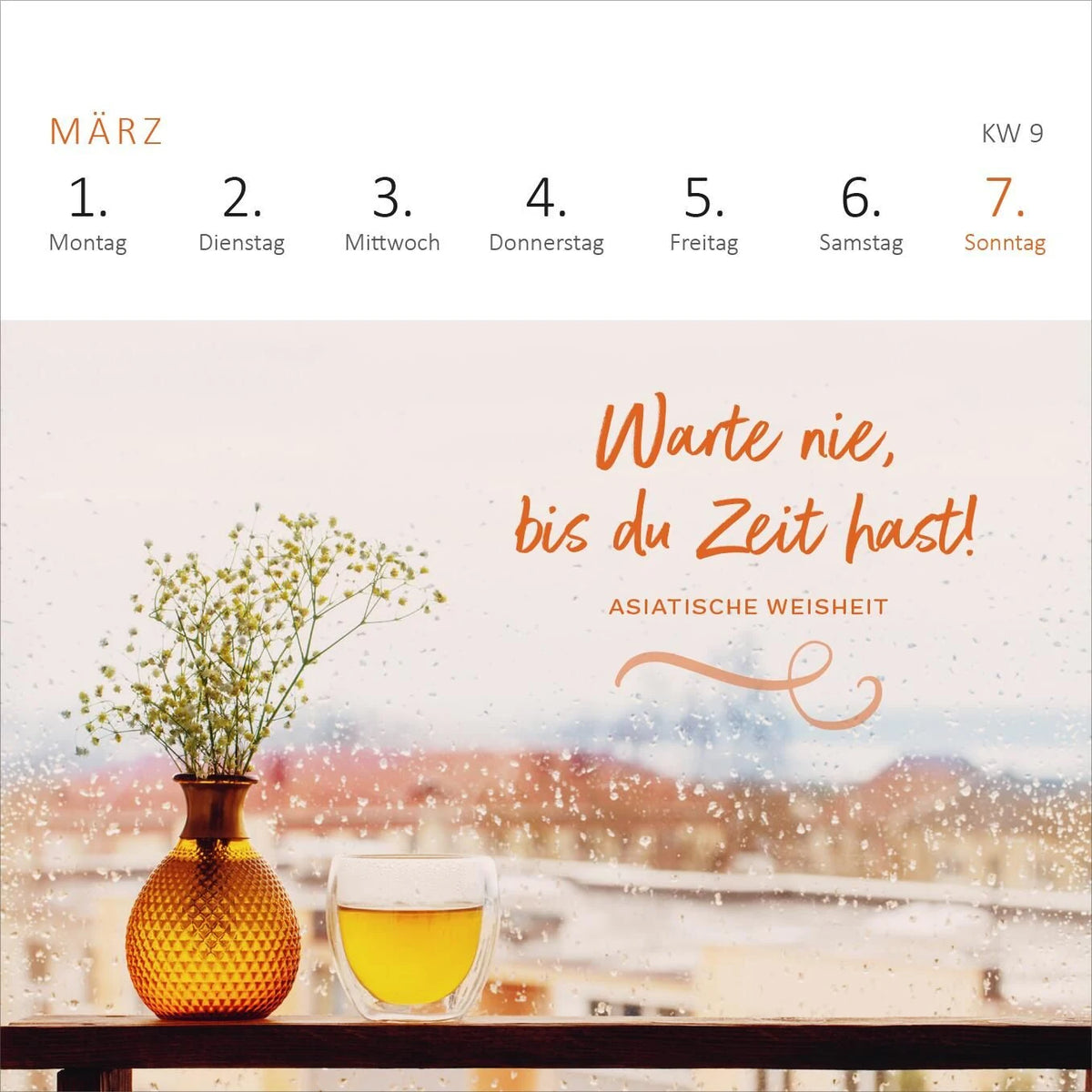 Mini-Wochenkalender 365 Tage Achtsamkeit 2027 – Ansicht