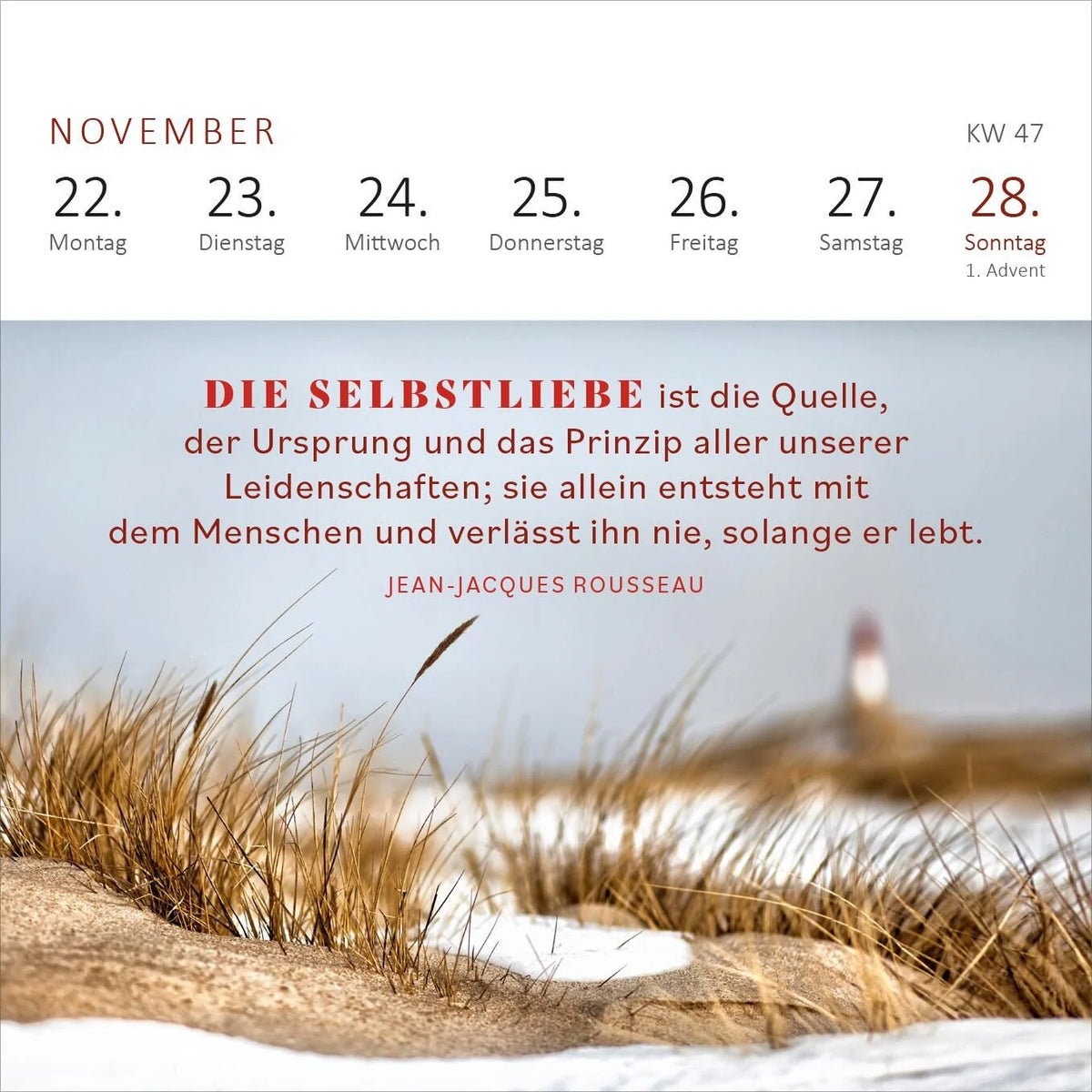 Mini-Wochenkalender 365 Tage Sonne im Herzen 2027 – Ansicht