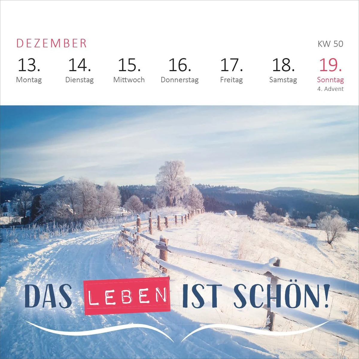 Mini-Wochenkalender Ein Jahr voll Glück 2027 – Ansicht