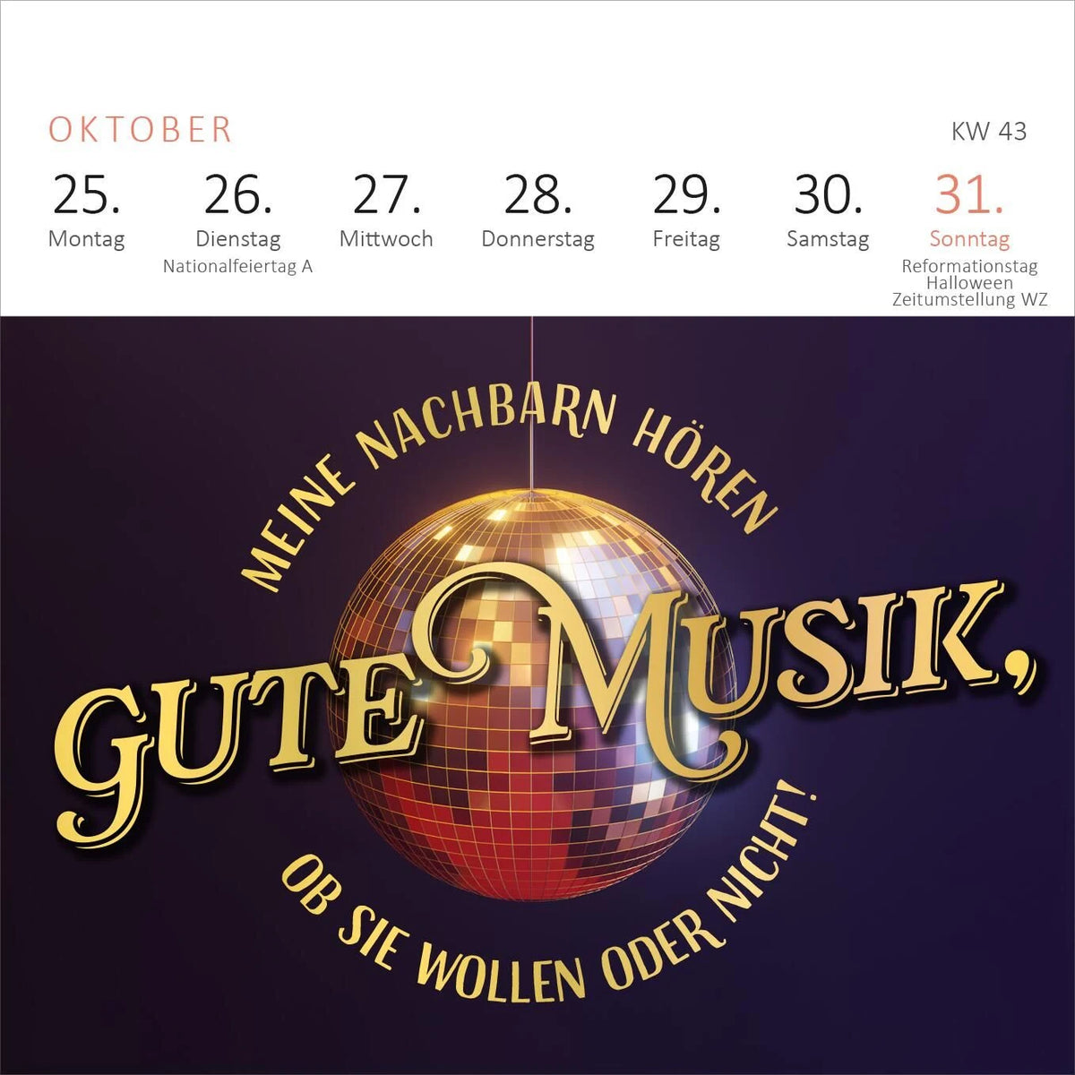 Mini-Wochenkalender Fehlt nur noch das Zelt, dann wäre der Zirkus hier perfekt. 2027 – Ansicht