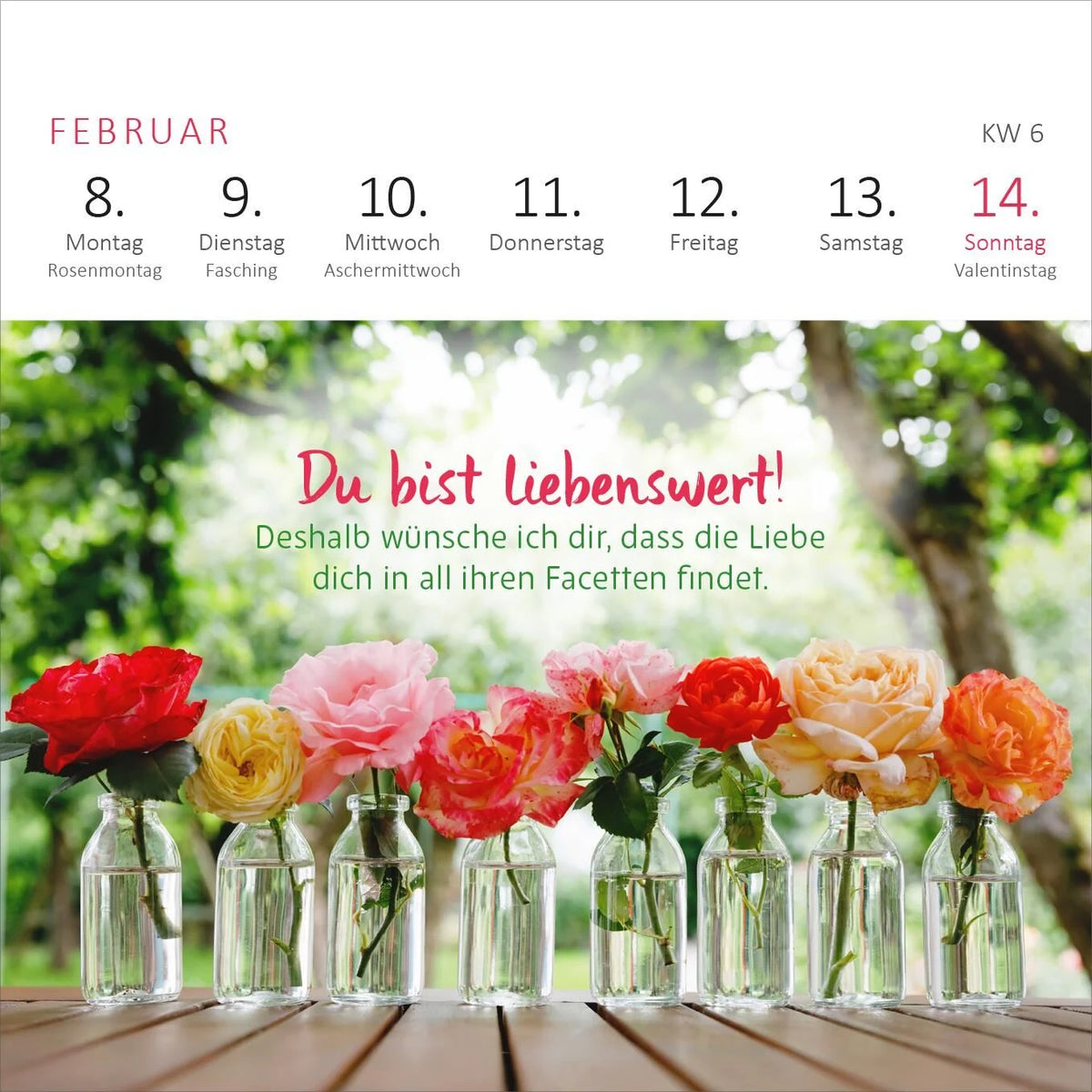 Mini-Wochenkalender Ich wünsch dir was 2027 – Ansicht