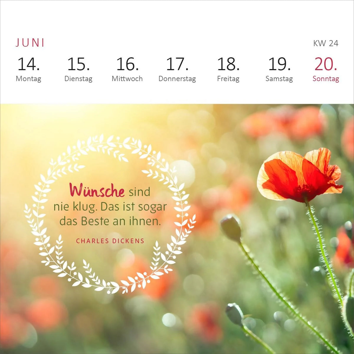 Mini-Wochenkalender Ich wünsch dir was 2027 – Ansicht
