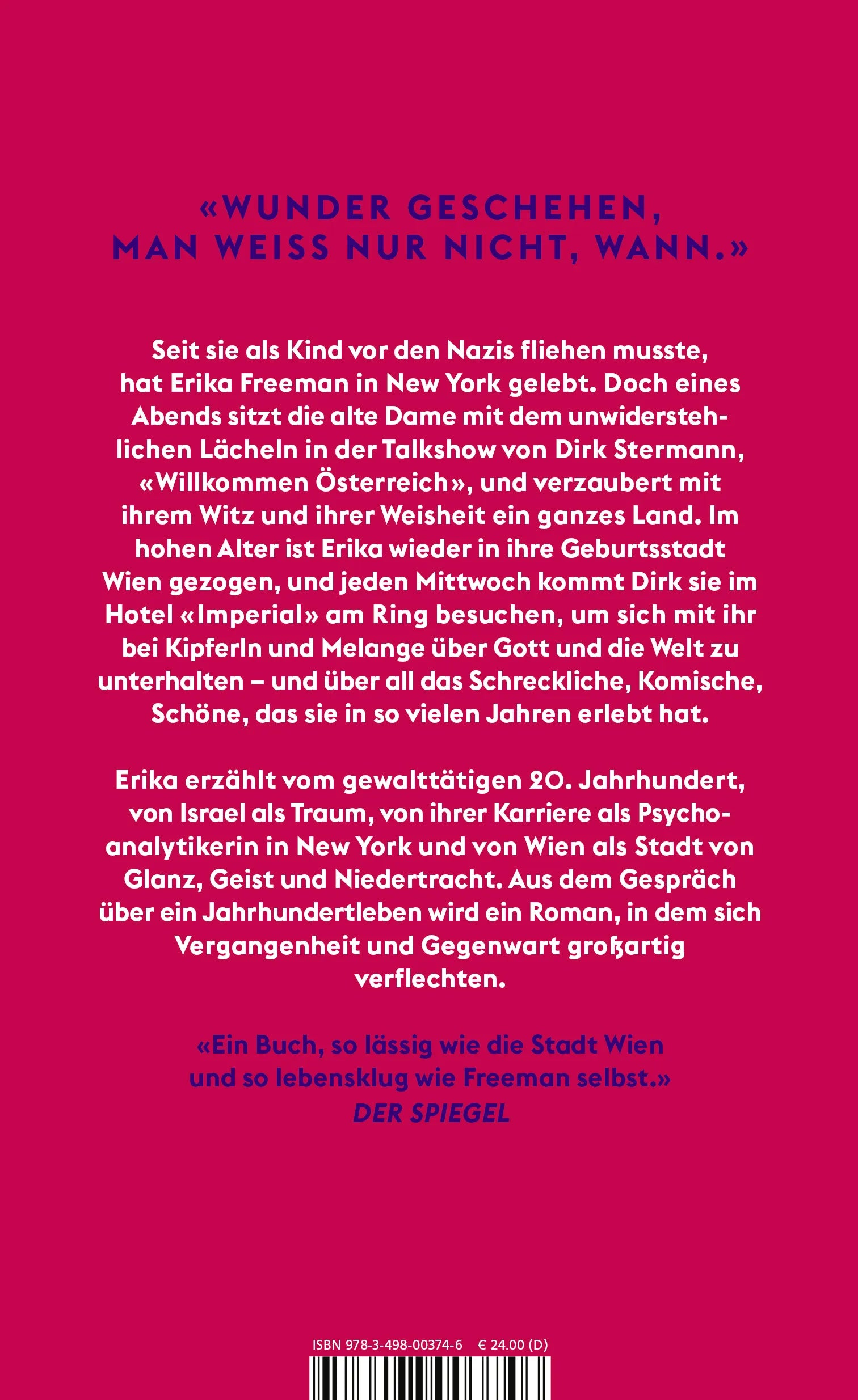 Buchrückseite von '«Mir geht's gut, wenn nicht heute, dann morgen.»' mit Klappentext - Gebundene Ausgabe