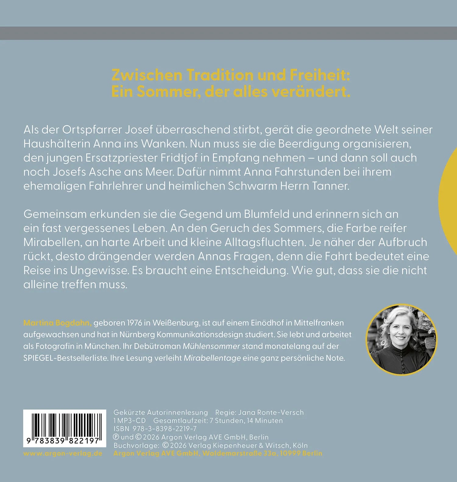 Rückseite: Mirabellentage (Hörbuch CD)