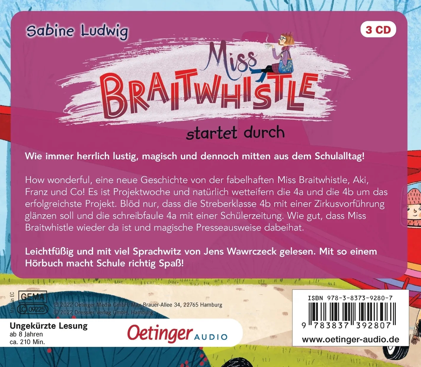 Rückseite: Miss Braitwhistle 6. Miss Braitwhistle startet durch (Hörbuch CD)
