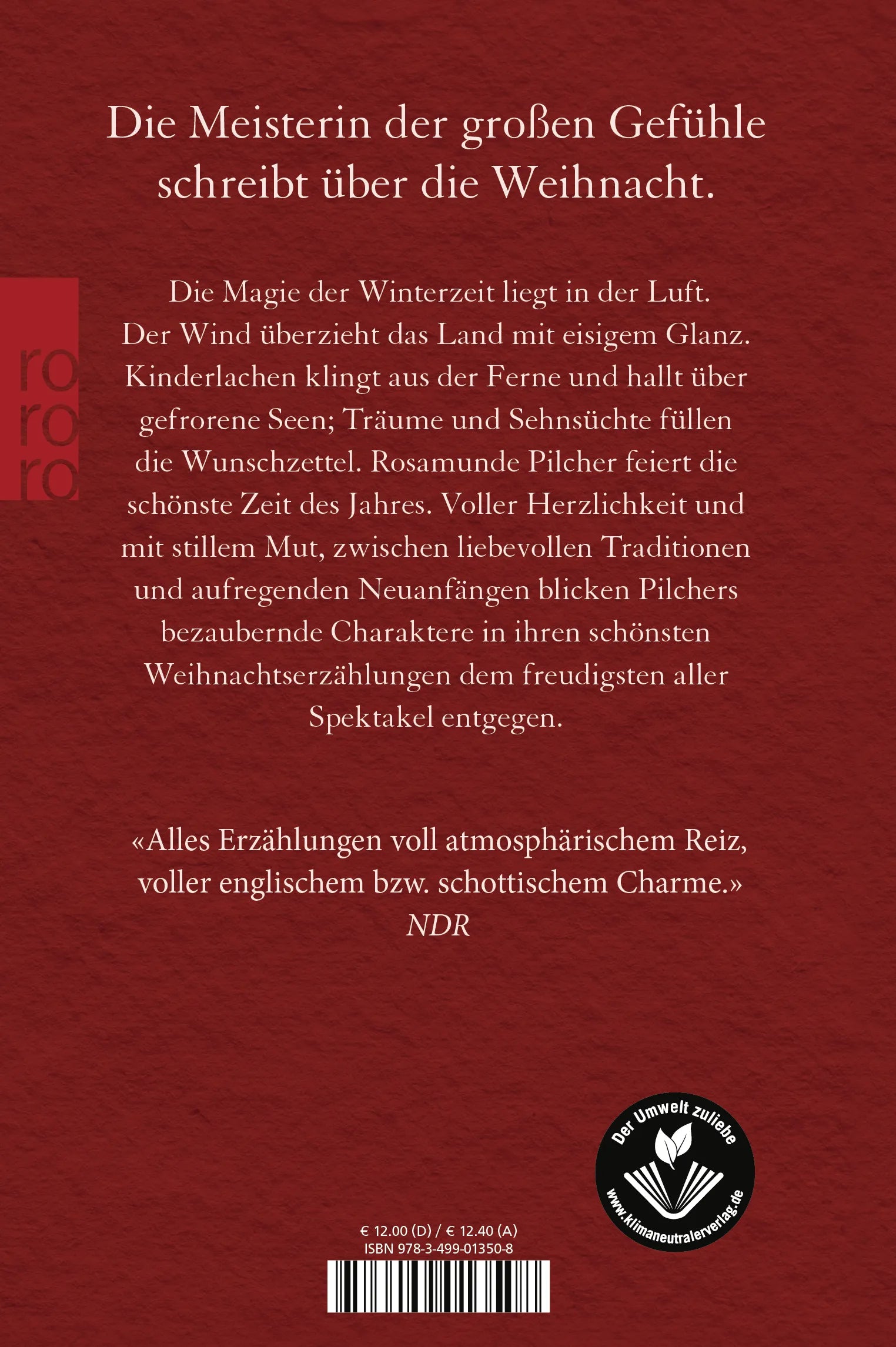 Buchrückseite von 'Miss Camerons Weihnachtsfest' mit Klappentext - Taschenbuch