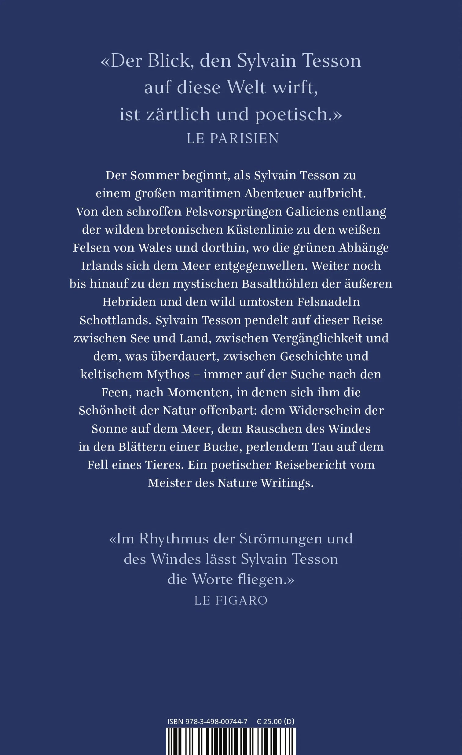 Buchrückseite von 'Mit den Feen' mit Klappentext - Gebundene Ausgabe
