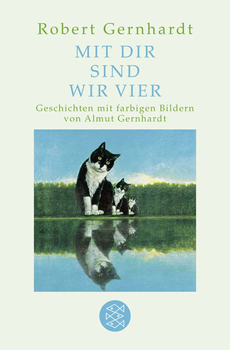 Buchcover von 'Mit dir sind wir vier' - Gebundene Ausgabe von Robert Gernhardt