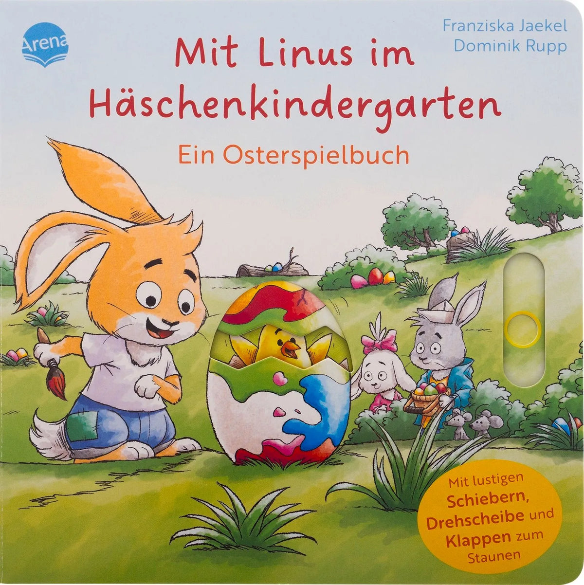 Cover: Mit Linus im Häschenkindergarten. Ein Osterspielbuch (Hardcover) von Franziska Jaekel