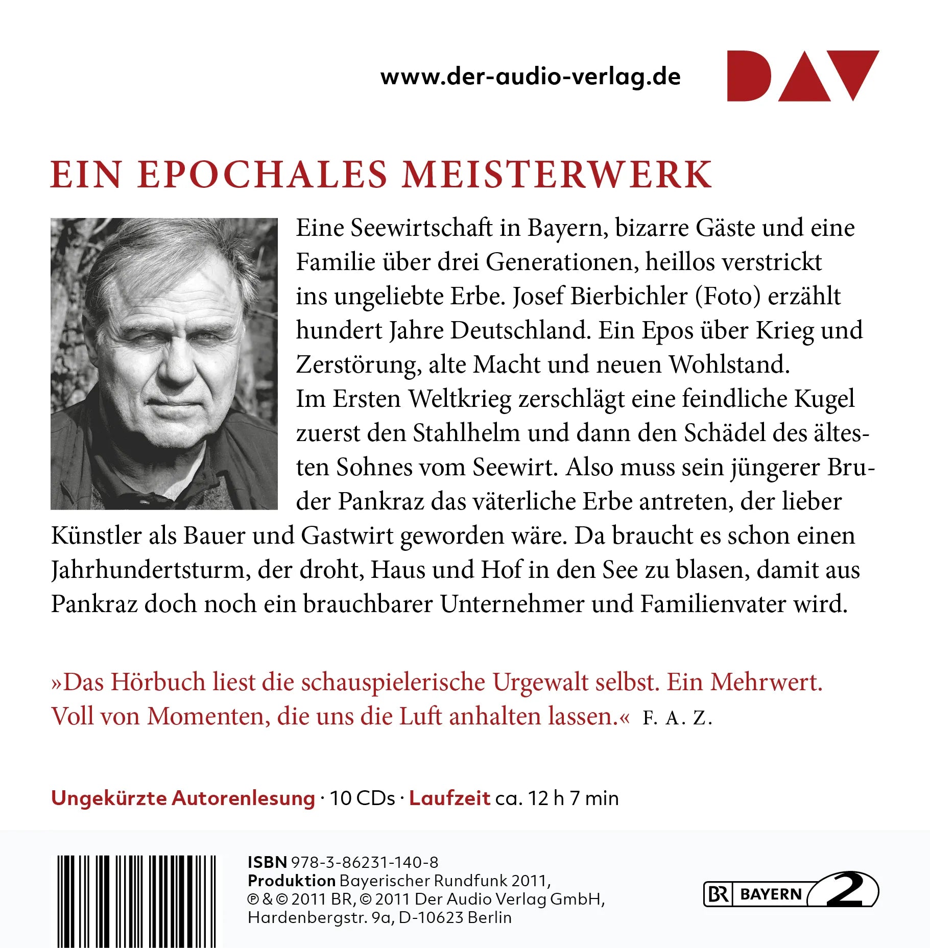 Buchrückseite von 'Mittelreich' mit Klappentext - Hörbuch (CD)