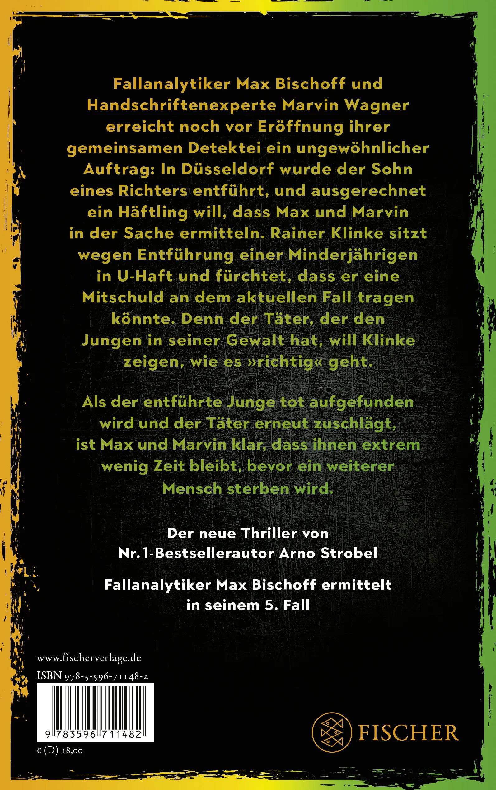 Buchrückseite von 'Mörderfinder – Das Muster des Bösen' mit Klappentext - Paperback