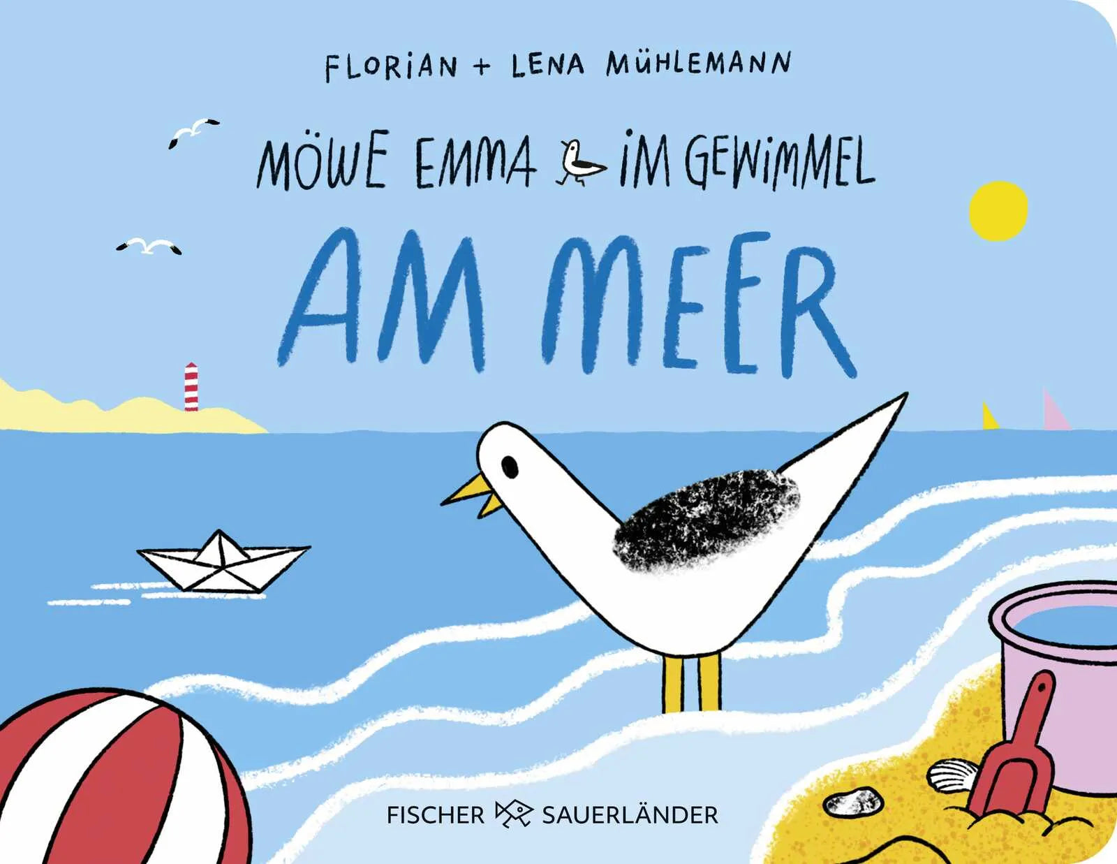 Cover: Möwe Emma im Gewimmel: Am Meer (Hardcover) von Florian Mühlemann