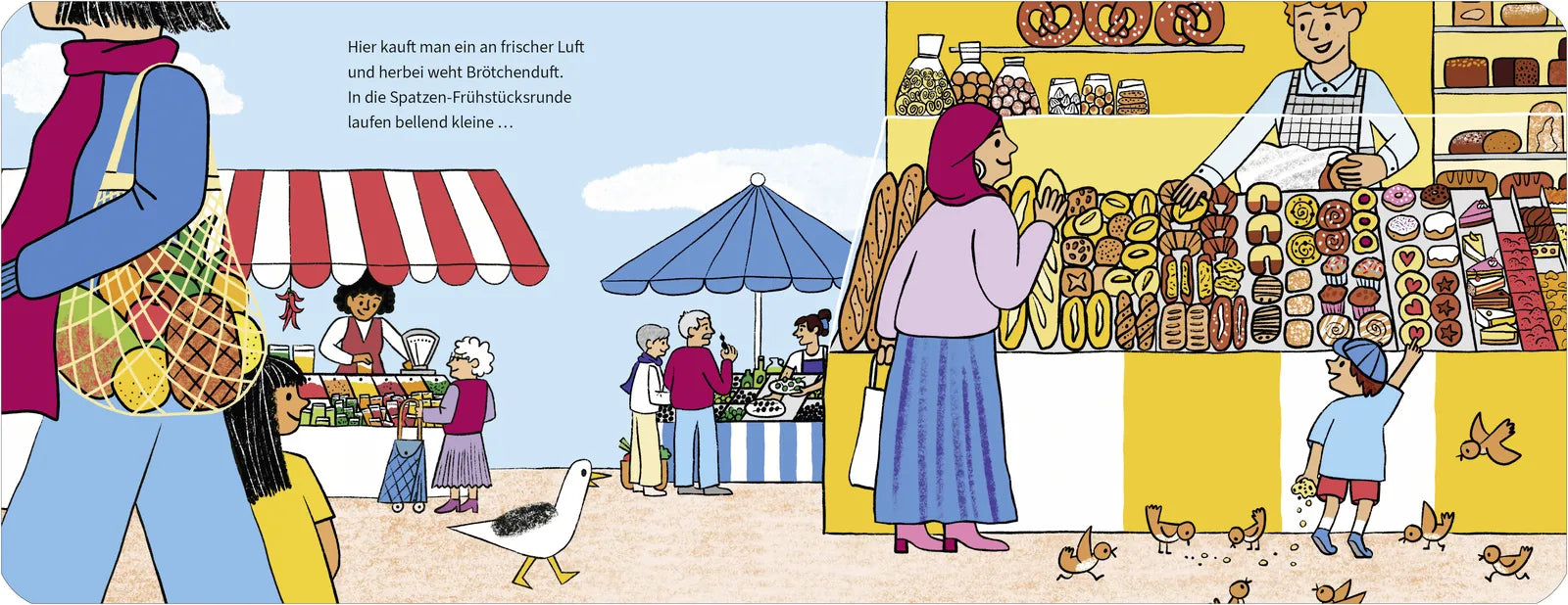 Detailansicht: Möwe Emma im Gewimmel: Auf dem Markt (Hardcover)