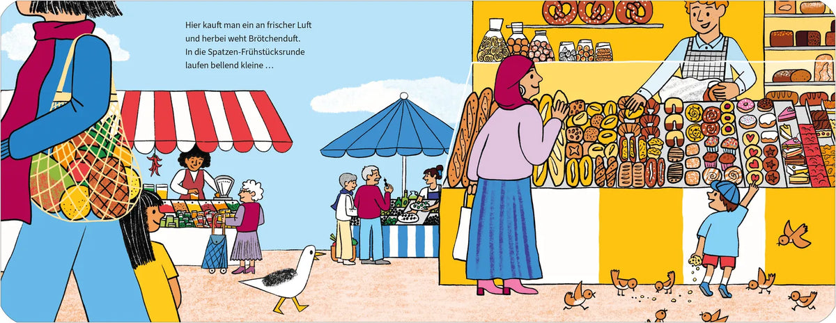 Detailansicht: Möwe Emma im Gewimmel: Auf dem Markt (Hardcover)