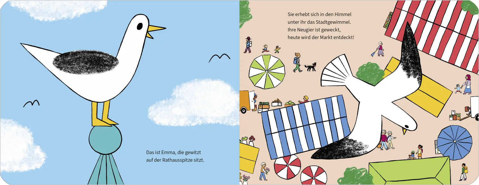 Detailansicht: Möwe Emma im Gewimmel: Auf dem Markt (Hardcover)