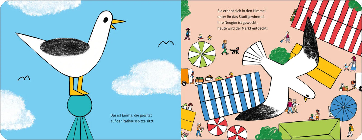 Detailansicht: Möwe Emma im Gewimmel: Auf dem Markt (Hardcover)