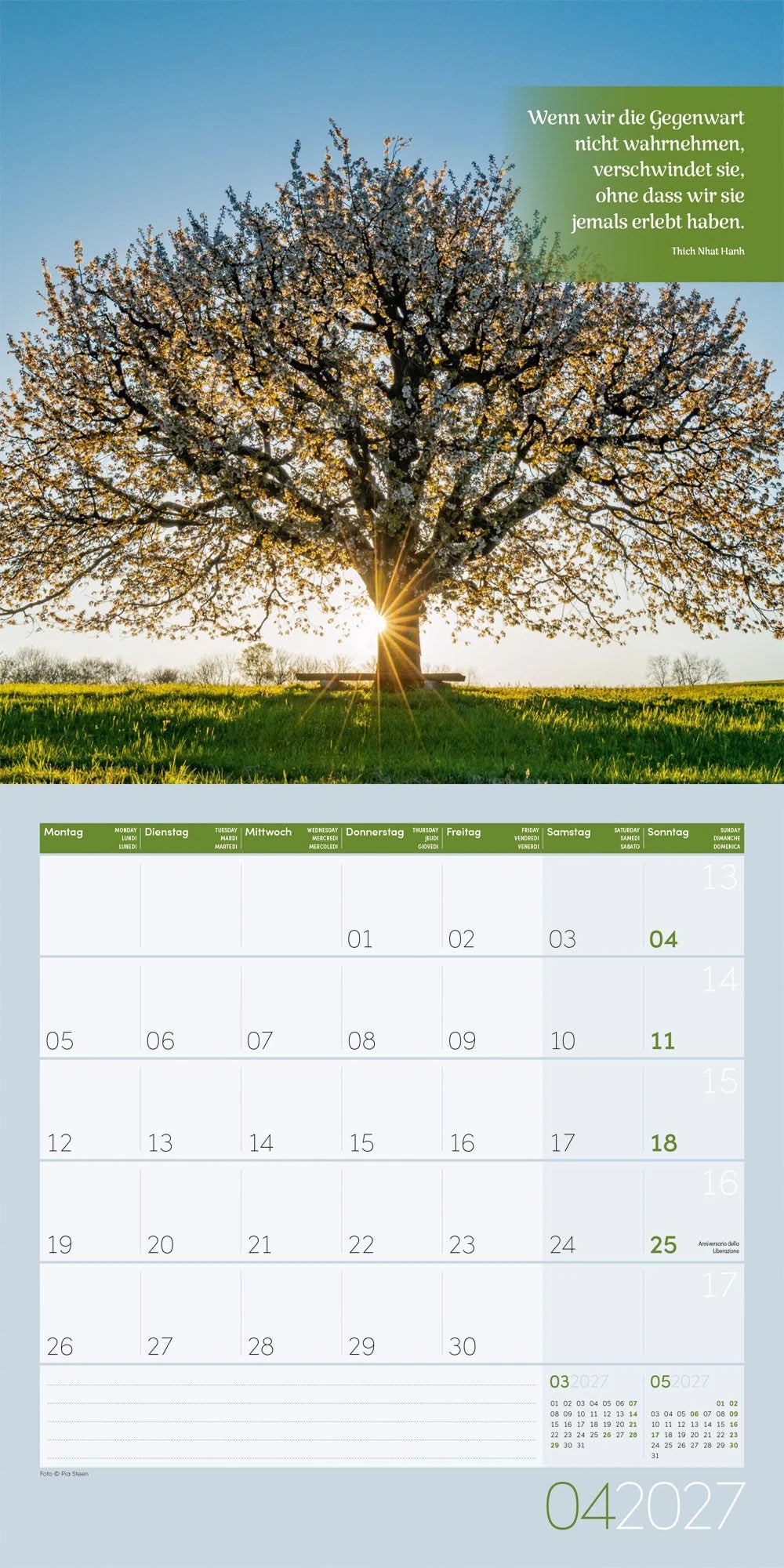 Momente für Dich Kalender 2027 - 30x30 - Art12 – Ansicht