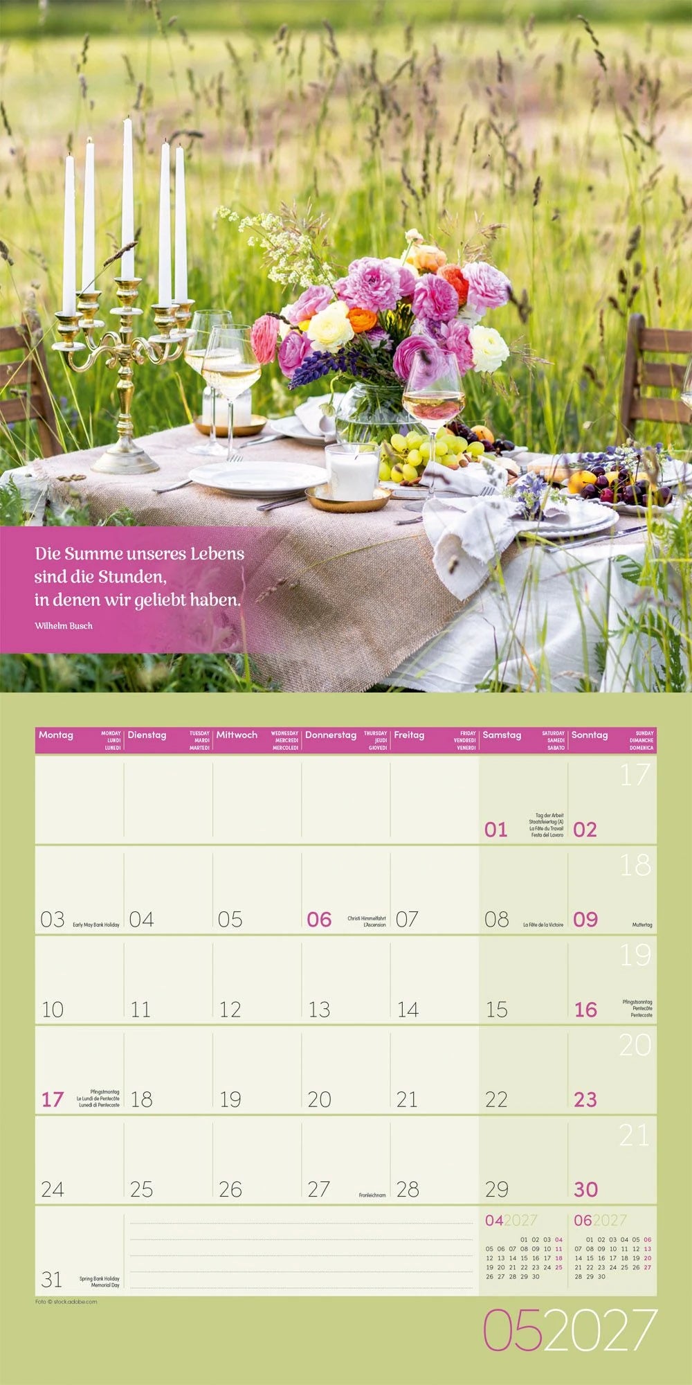 Momente für Dich Kalender 2027 - 30x30 - Art12 – Ansicht