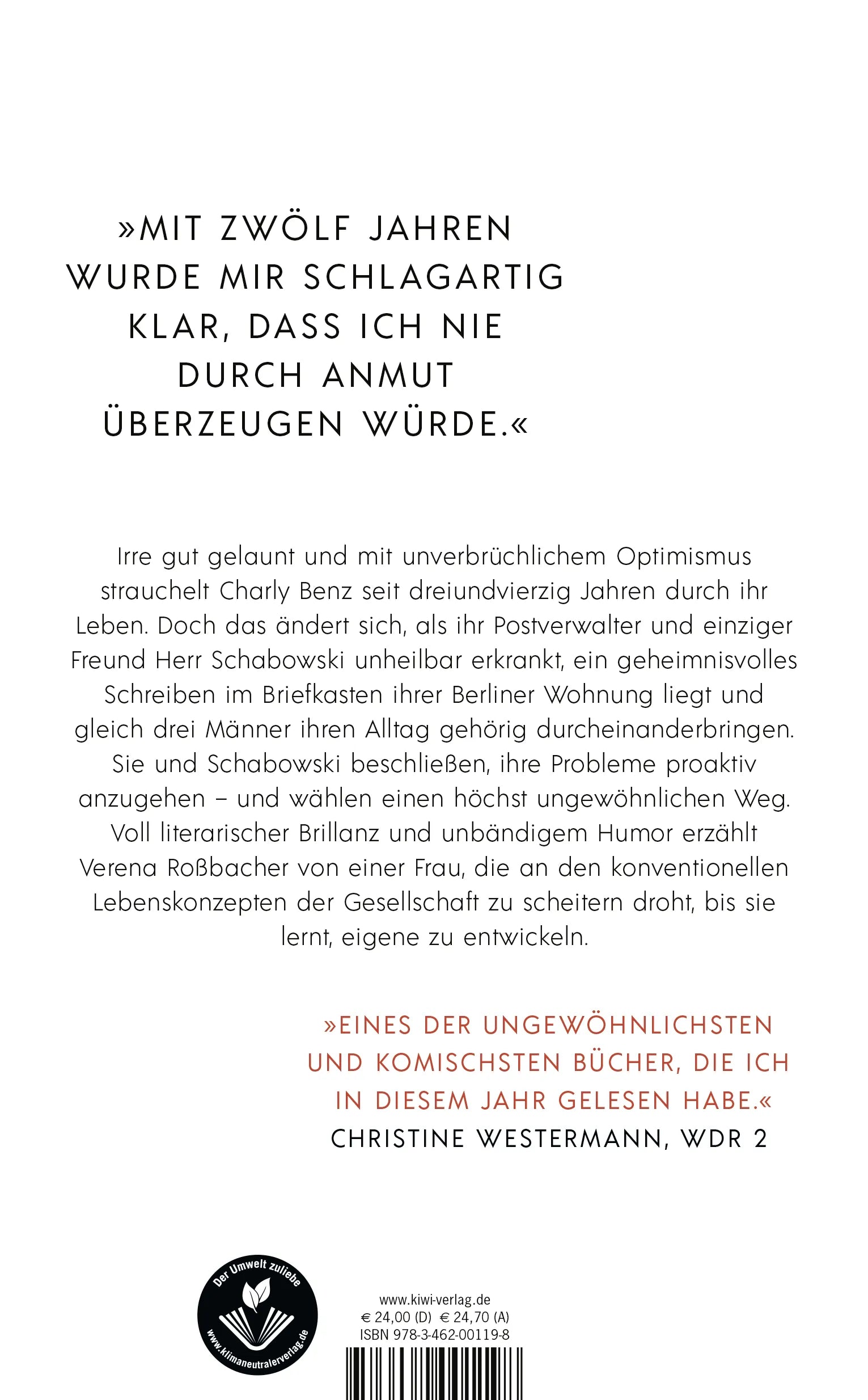 Buchrückseite von 'Mon Chéri und unsere demolierten Seelen' mit Klappentext - Gebundene Ausgabe