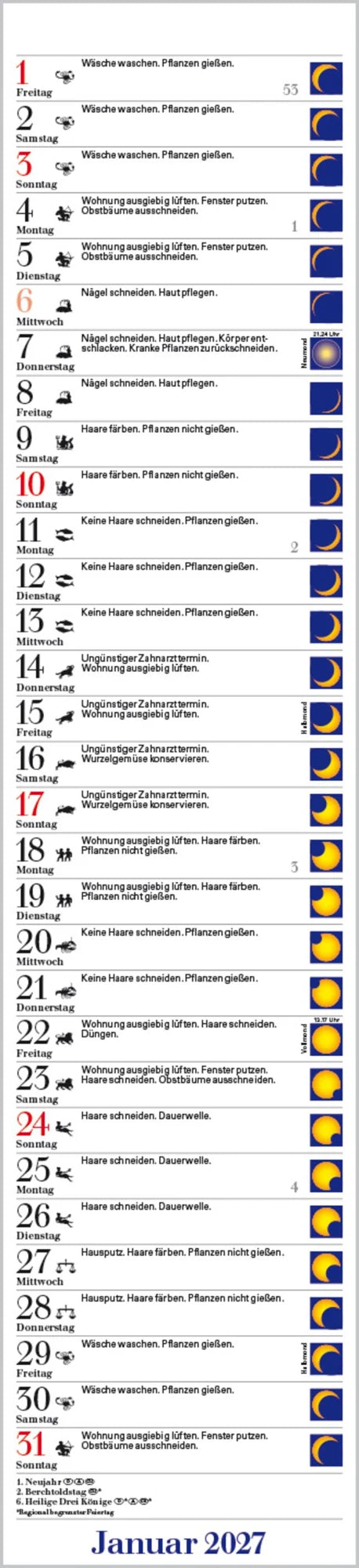 Mond-Langplaner 2027 – Ansicht