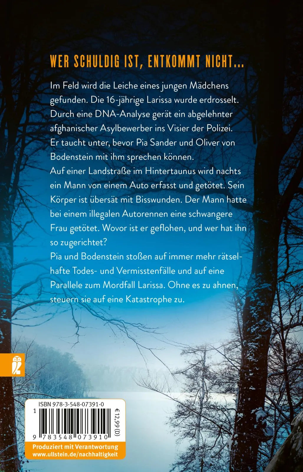 Buchrückseite von 'Monster' mit Klappentext - Taschenbuch