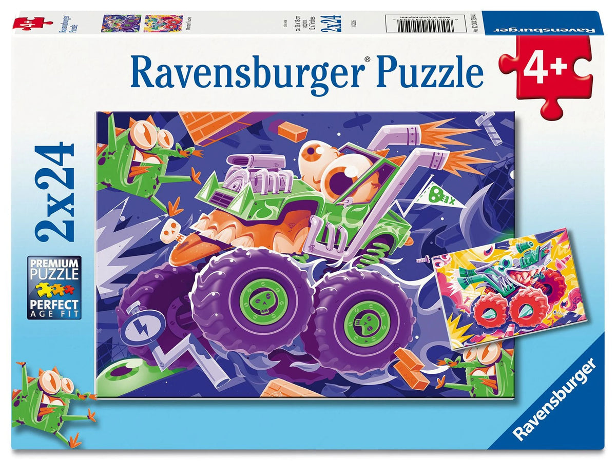 Kinderpuzzle: Kinderpuzzle 2x24 Teile - Monster Trucks
